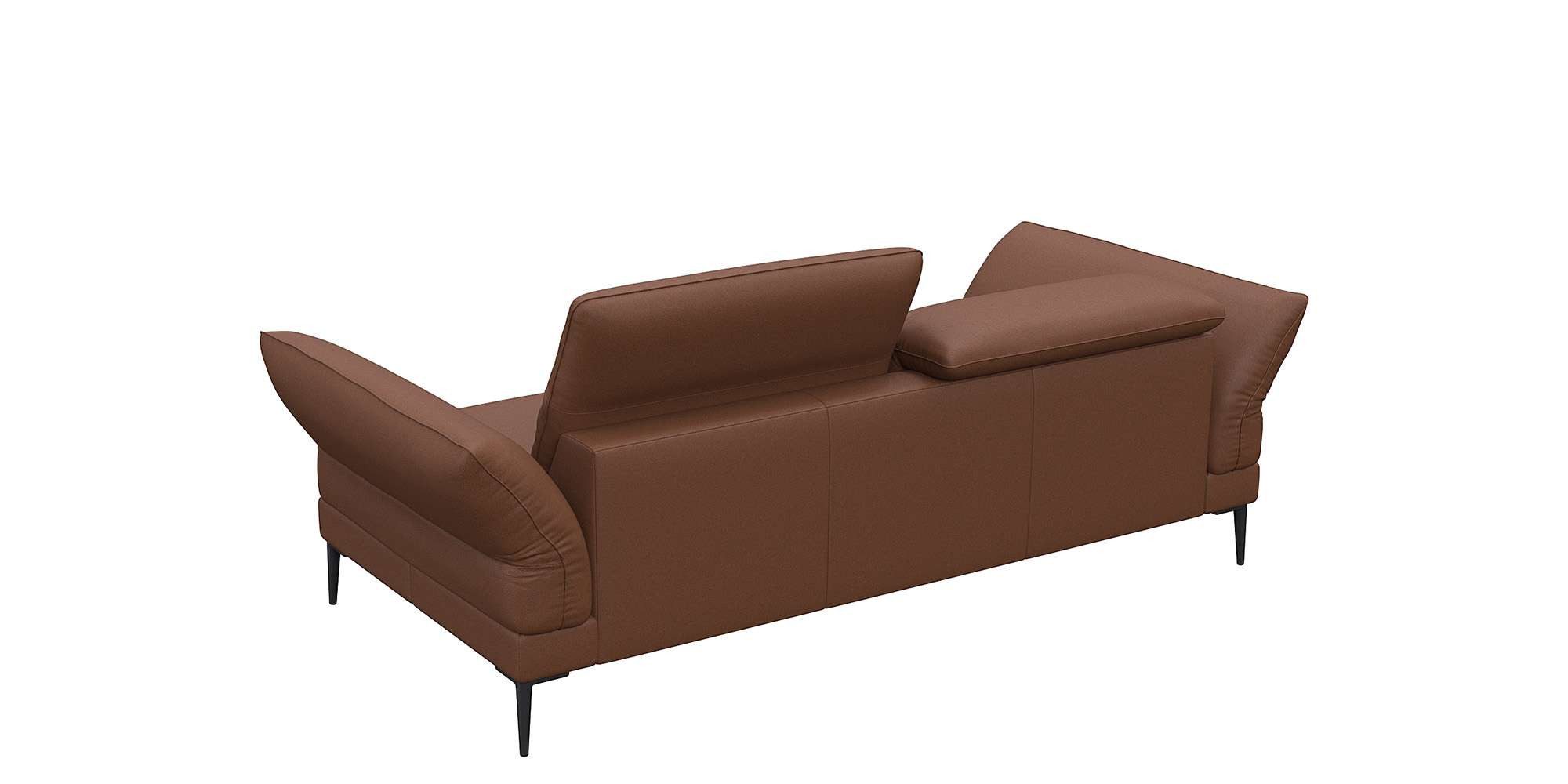 FLEXLUX 2,5-zits Salino, functie-sofa, relaxsofa Bank met arm- en hoofdeinde verstellingen, koudschuim & staalgolven