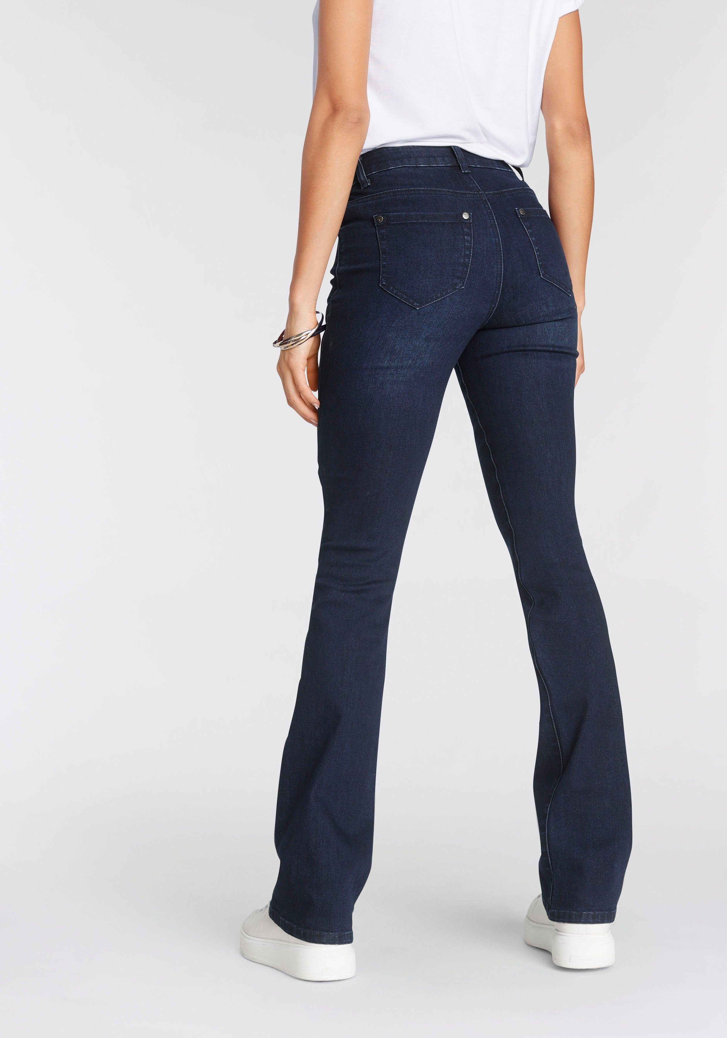 Tamaris Bootcut jeans normale taille, bootcut, met uitlopende pijpen