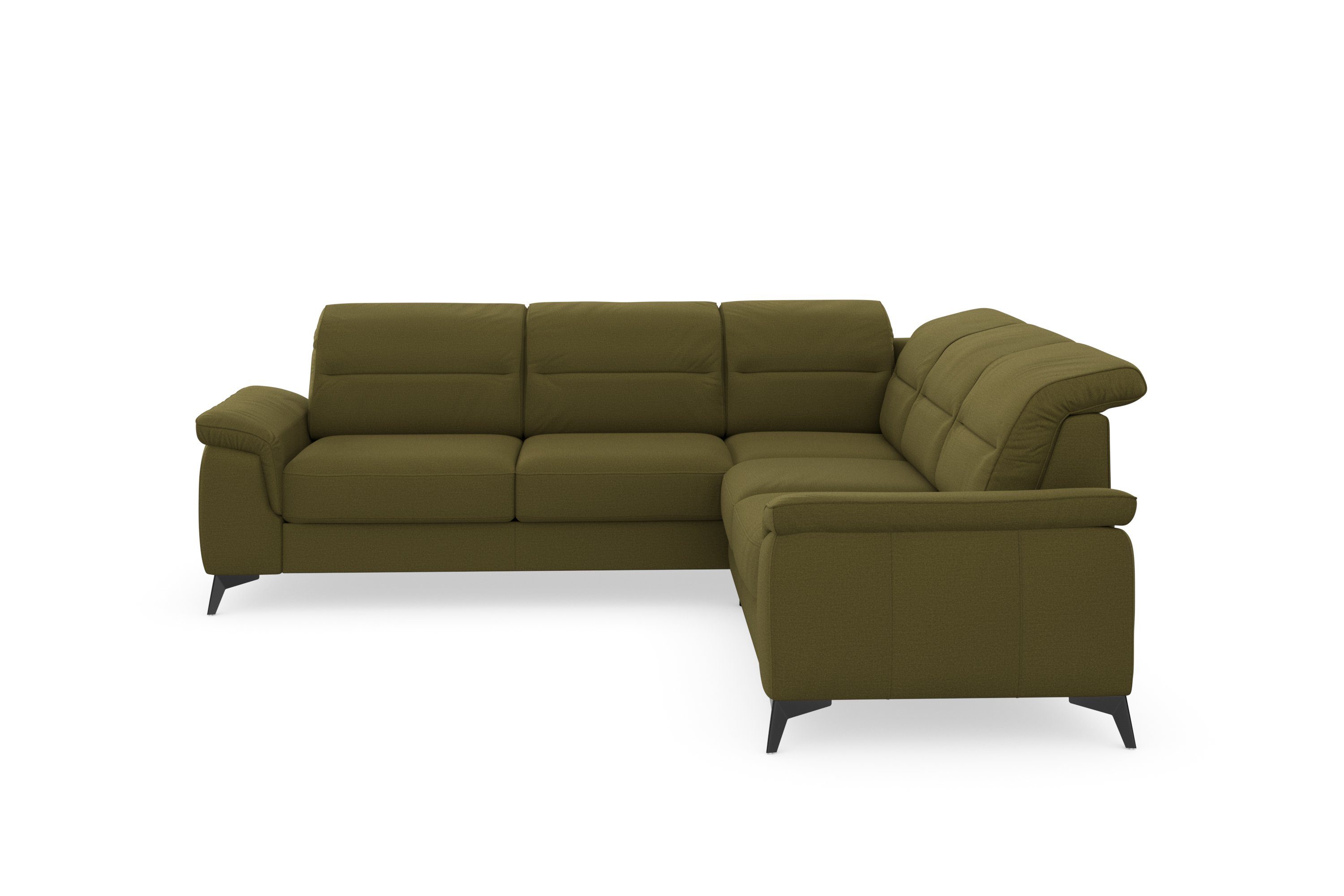 sit&more Hoekbank Sinatra L-vorm optioneel met verstelbare hoofdsteun en armleuning, metalen poten
