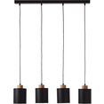 brilliant leuchten hanglamp vonnie 4 x e27, 25 w, zwart-houtkleur (1 stuk) zwart