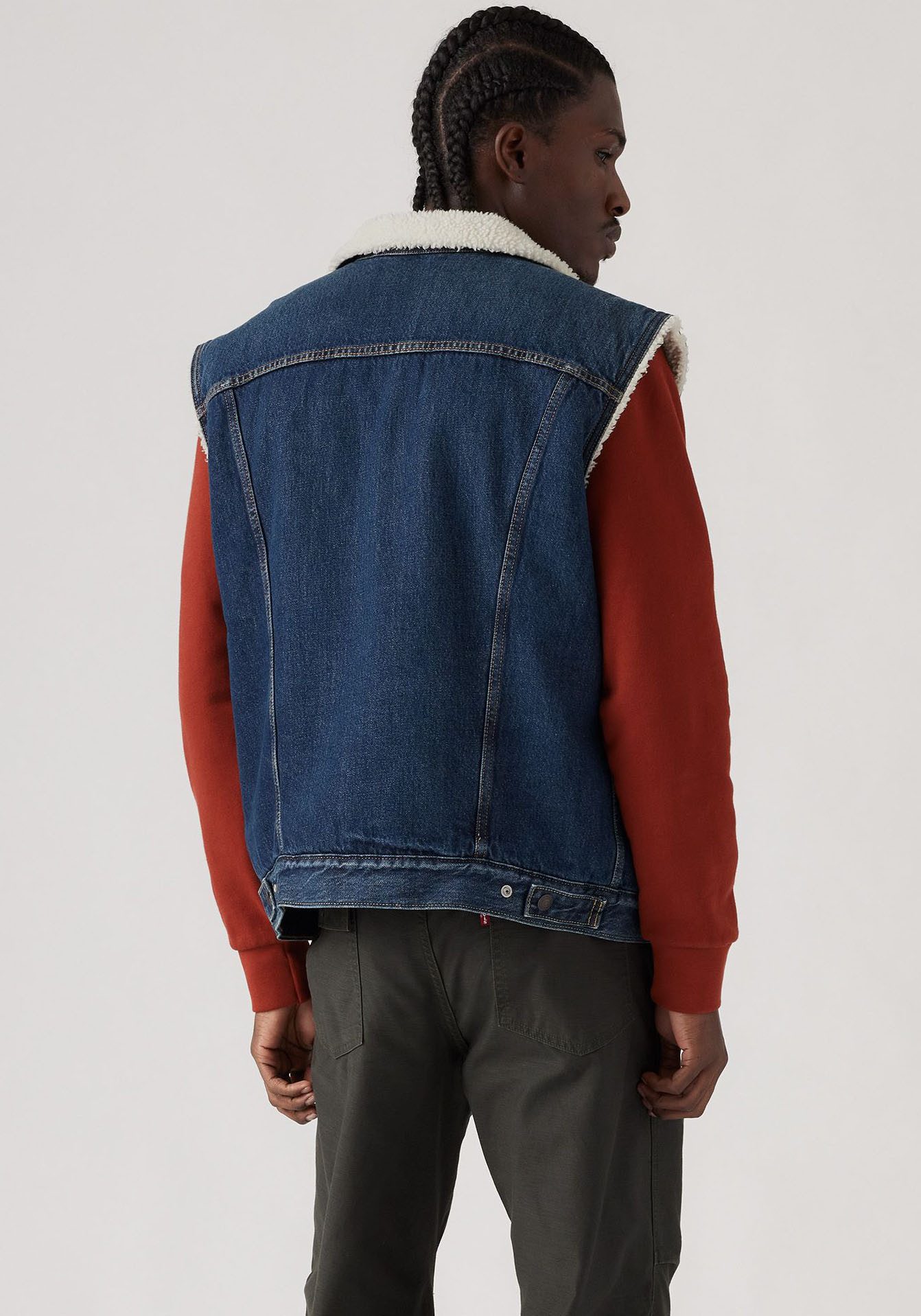 Levi's Jeansgilet SLEEVELESS TYPE 3 SHERPA met lamswol-optiek binnenvoering