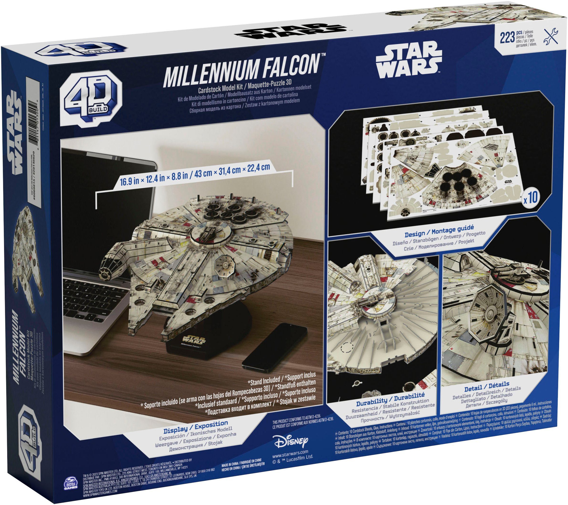 Spin Master 3D-puzzel 4D Build - Star Wars - Millennium Falcon ruimteschip
