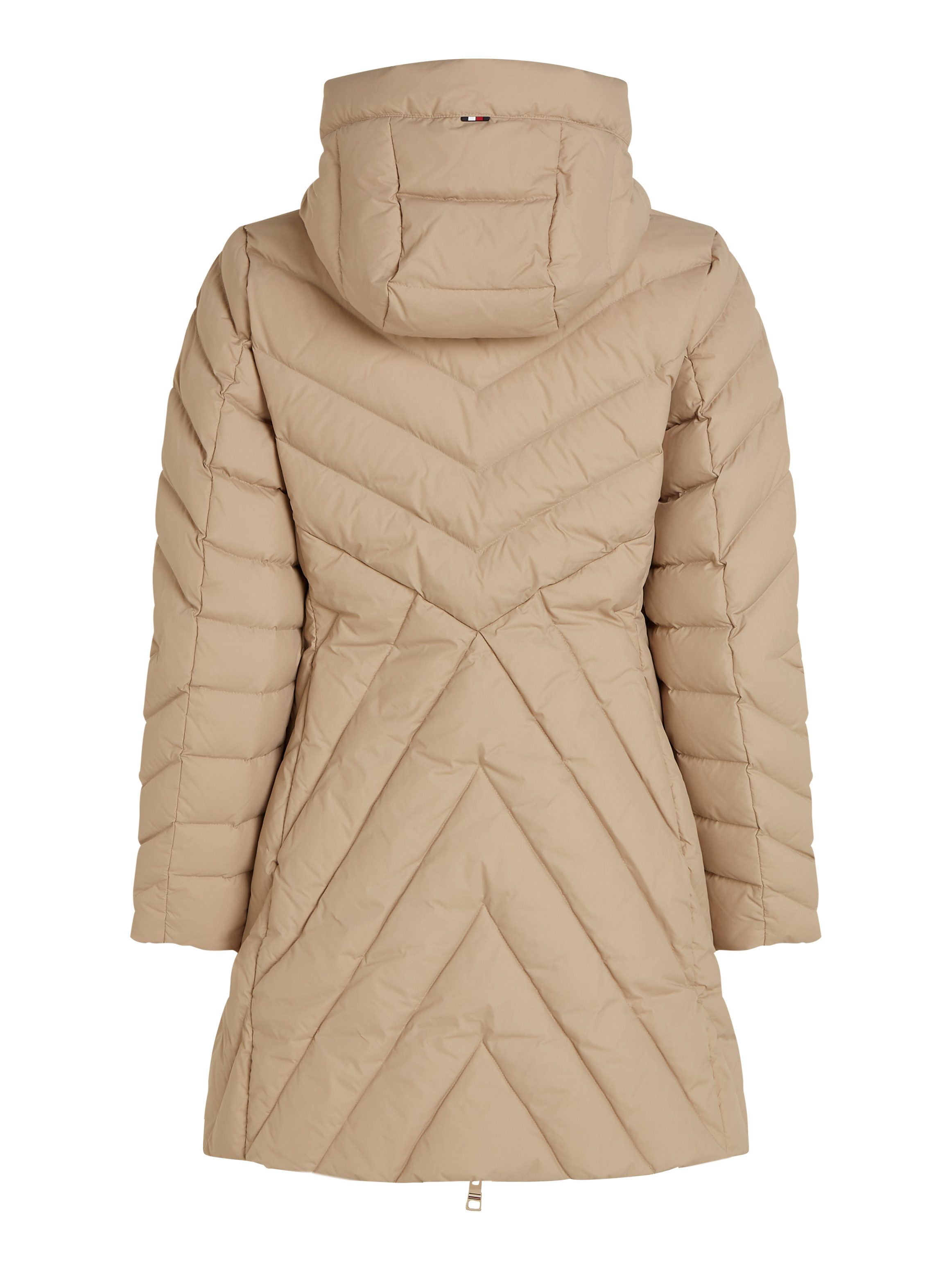 Tommy Hilfiger Gewatteerde jas CHEVRON MW PADDED COAT met gemiddelde vulling en tommy hilfiger merklabel