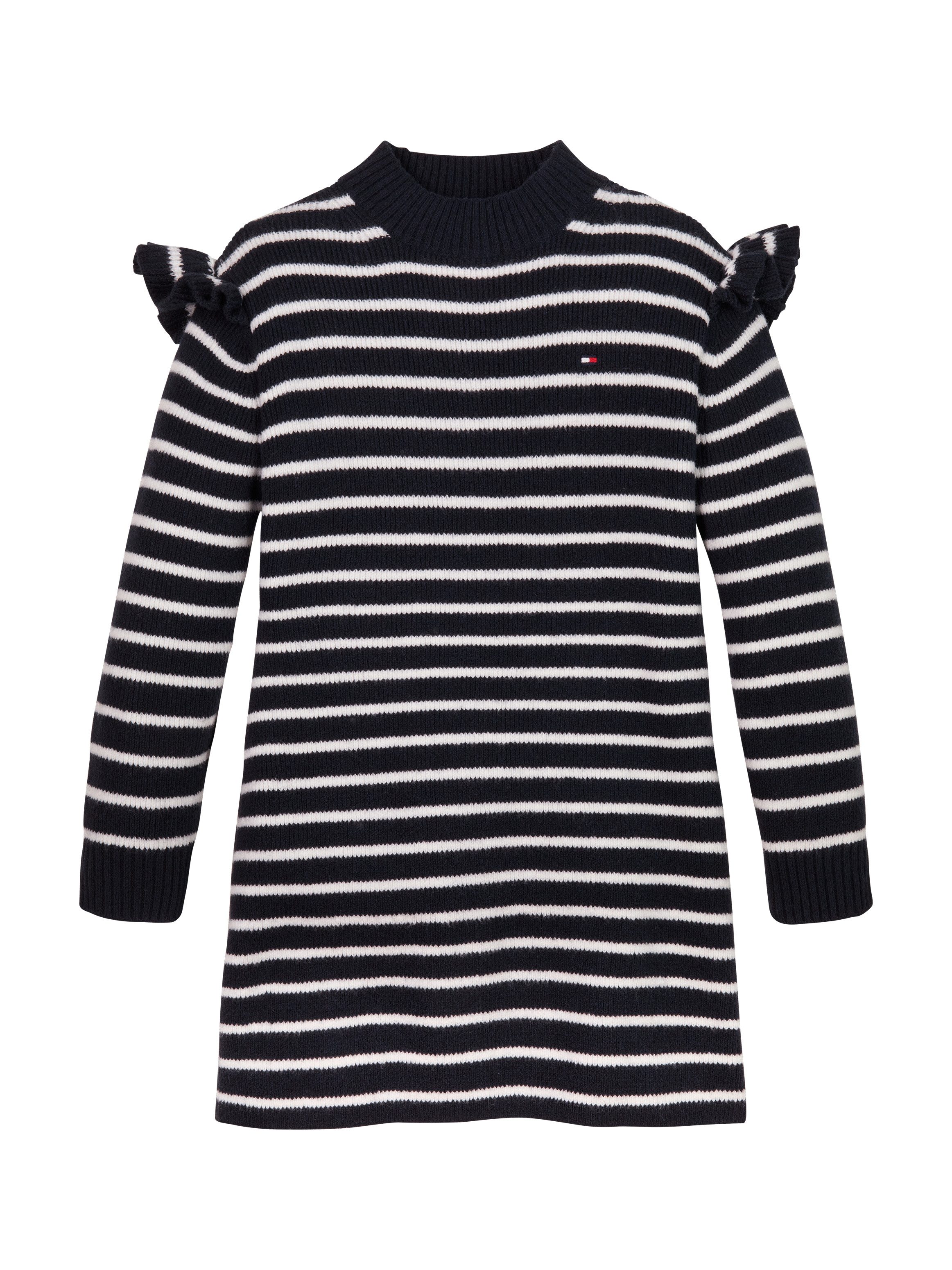 Tommy Hilfiger Gebreide jurk RUFFLE SKATER DRESS LS