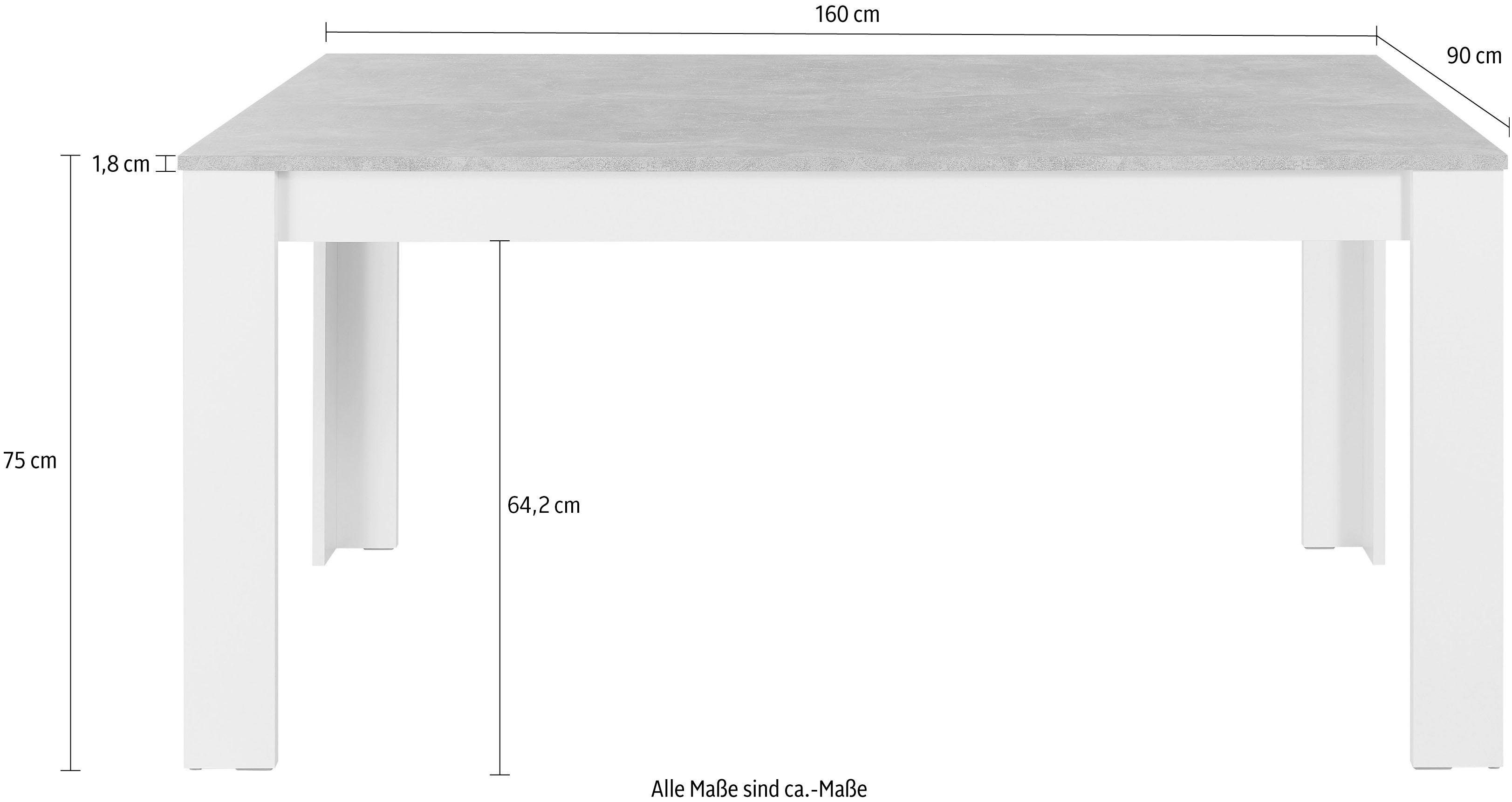 Homexperts Eettafel Zabona Eettafel breedte 160 cm (1 stuk)