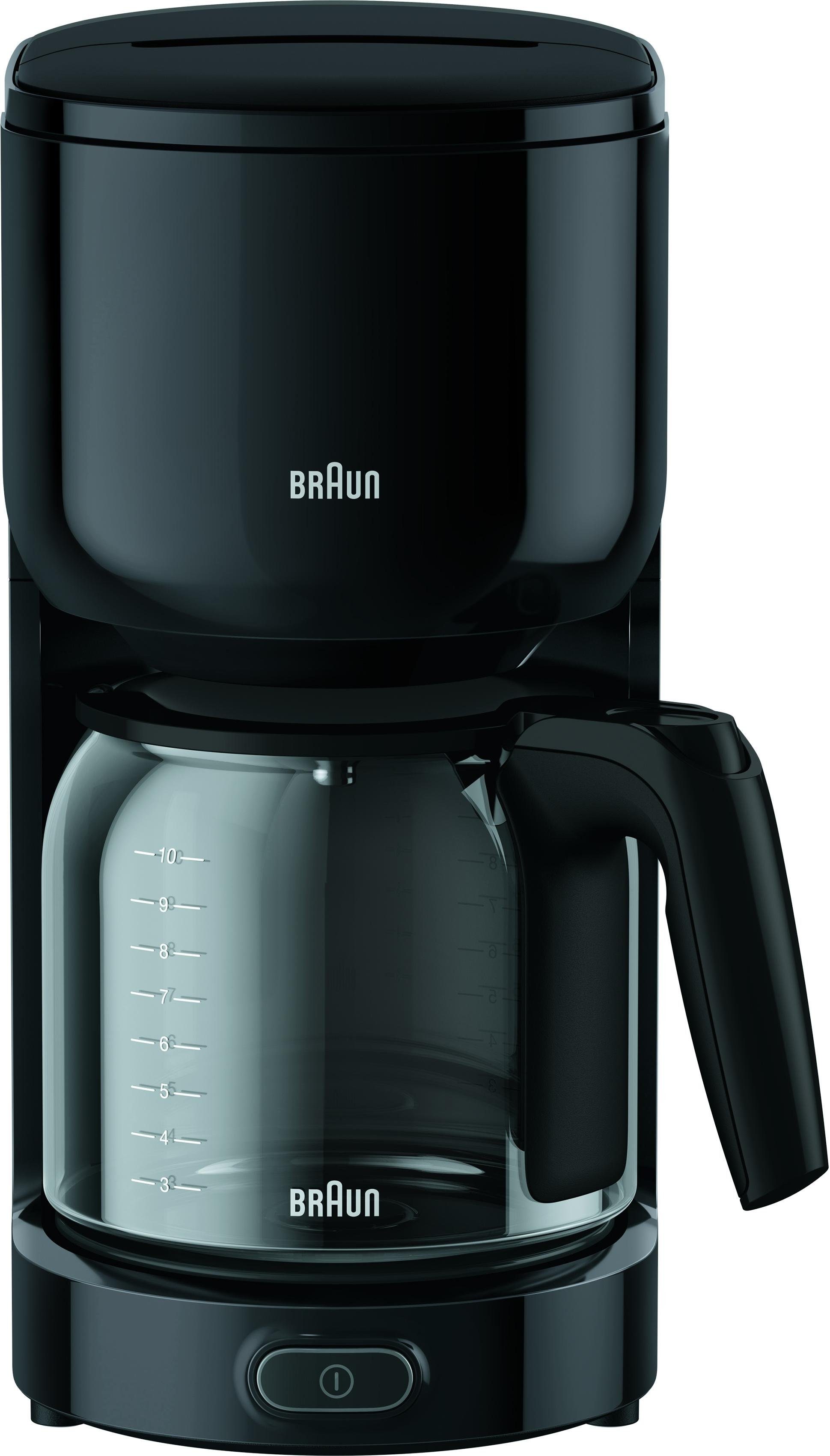 Braun Filterkoffieapparaat KF 3120 BK, 1.000 w, automatische uitschakeling, uitneembare filtermand