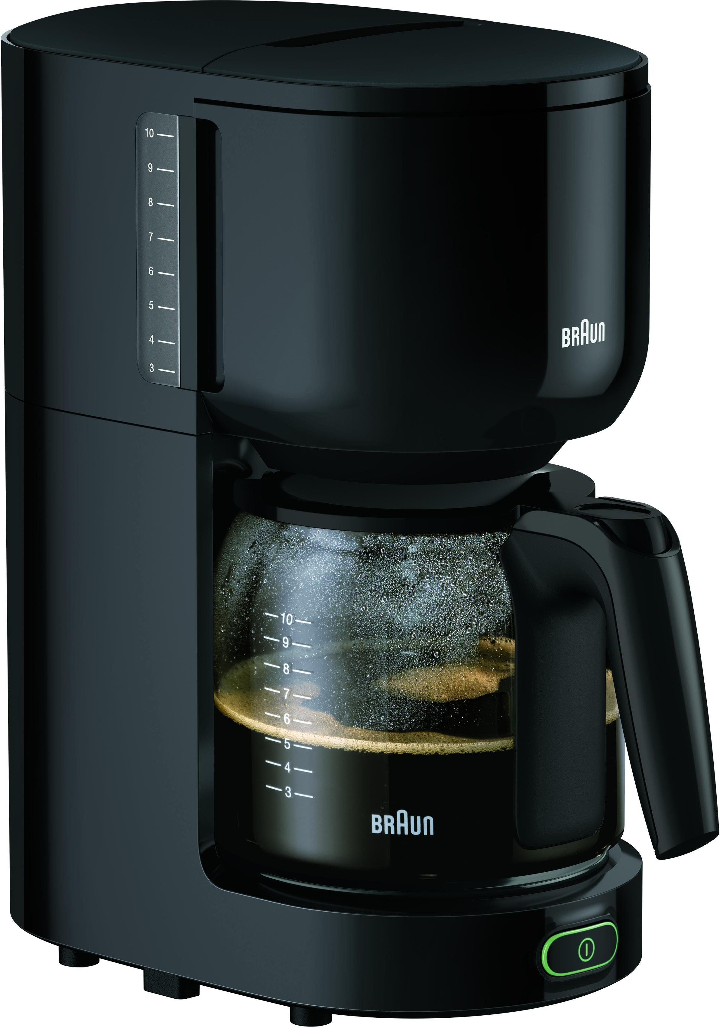 Braun Filterkoffieapparaat KF 3120 BK, 1.000 w, automatische uitschakeling, uitneembare filtermand