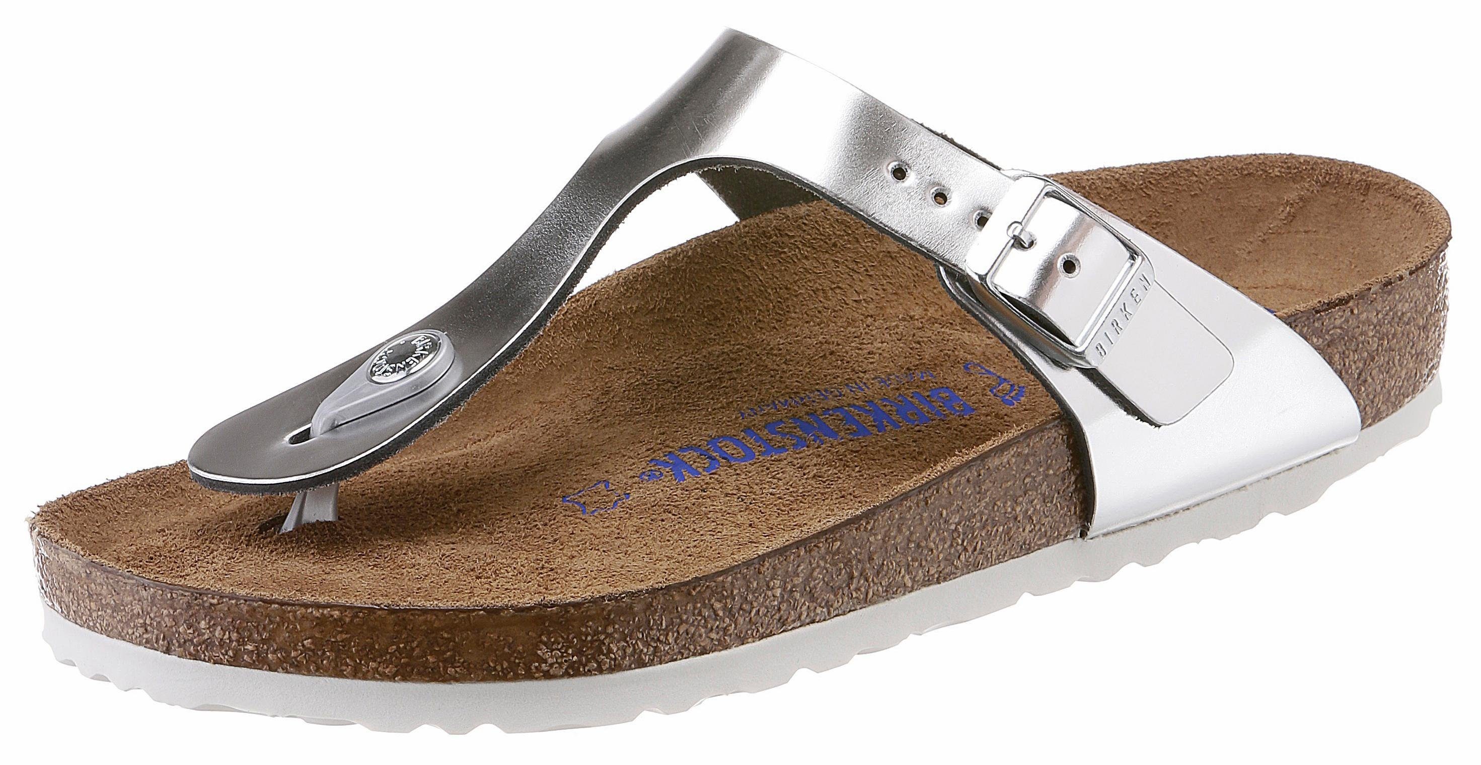 Birkenstock Teenslippers GIZEH van leer, in glans-look snel online gekocht  | OTTO