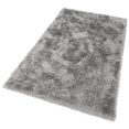 merinos hoogpolig vloerkleed glossy 411 bijzonder zacht door microvezel, woonkamer grijs