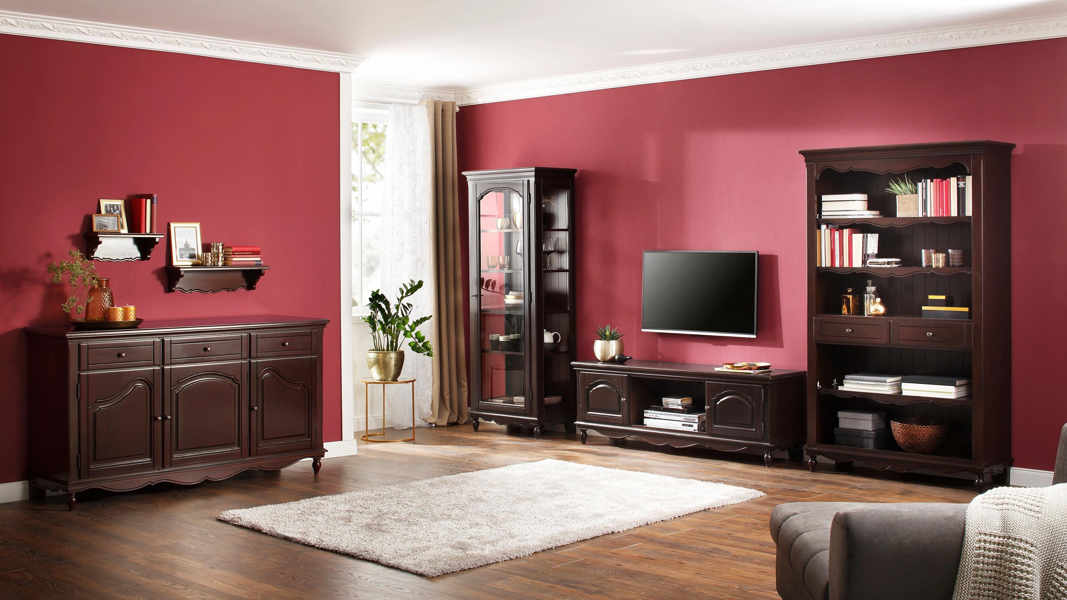 Home affaire Rek Katarina met mooie planken, sierlijsten en achterwand-look, breedte 113 cm