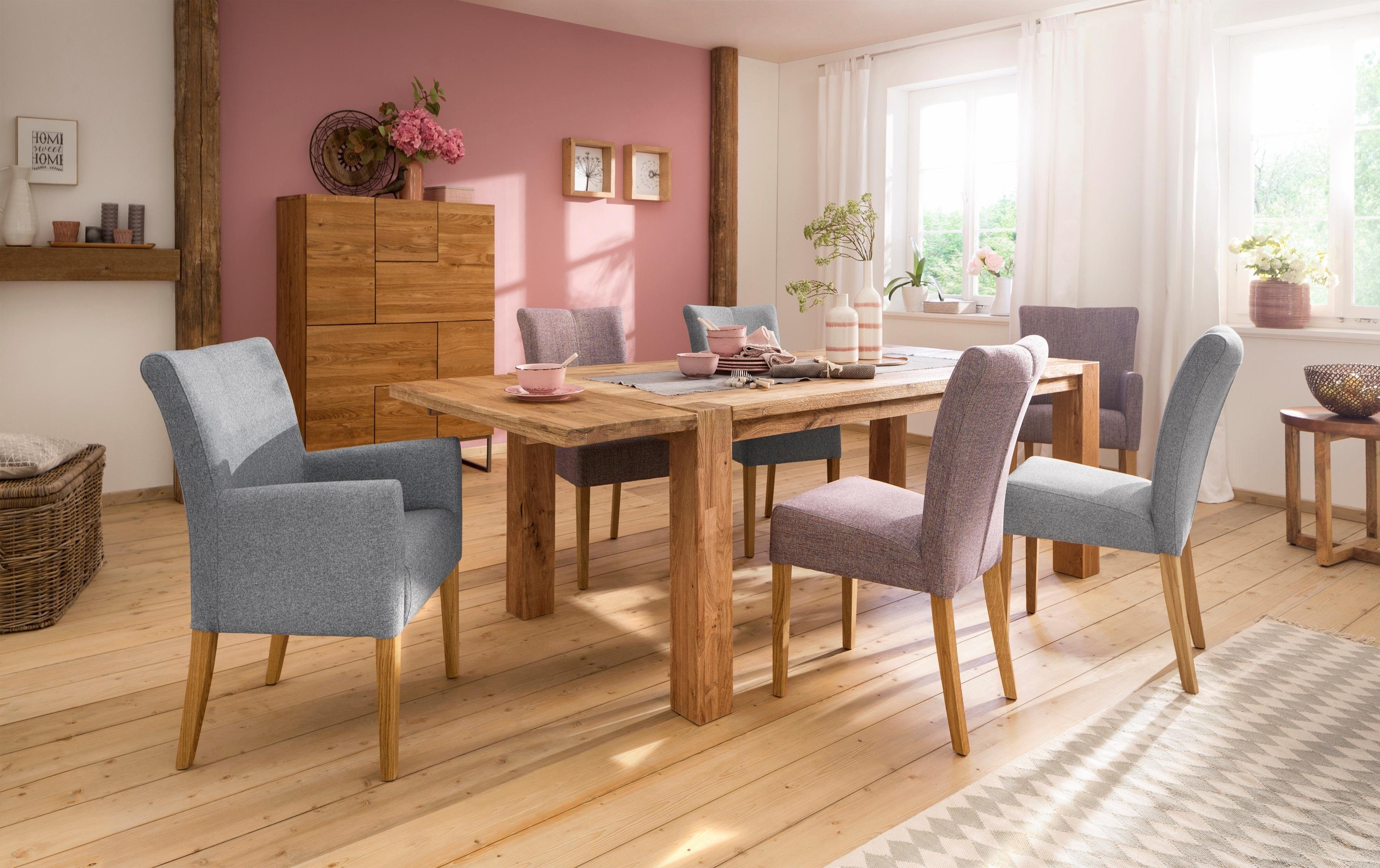 Home affaire Stoel met armleuningen King BESTSELLER! Eetkamerstoel met comfortabele bekleding, eetkamerstoel met armleuningen