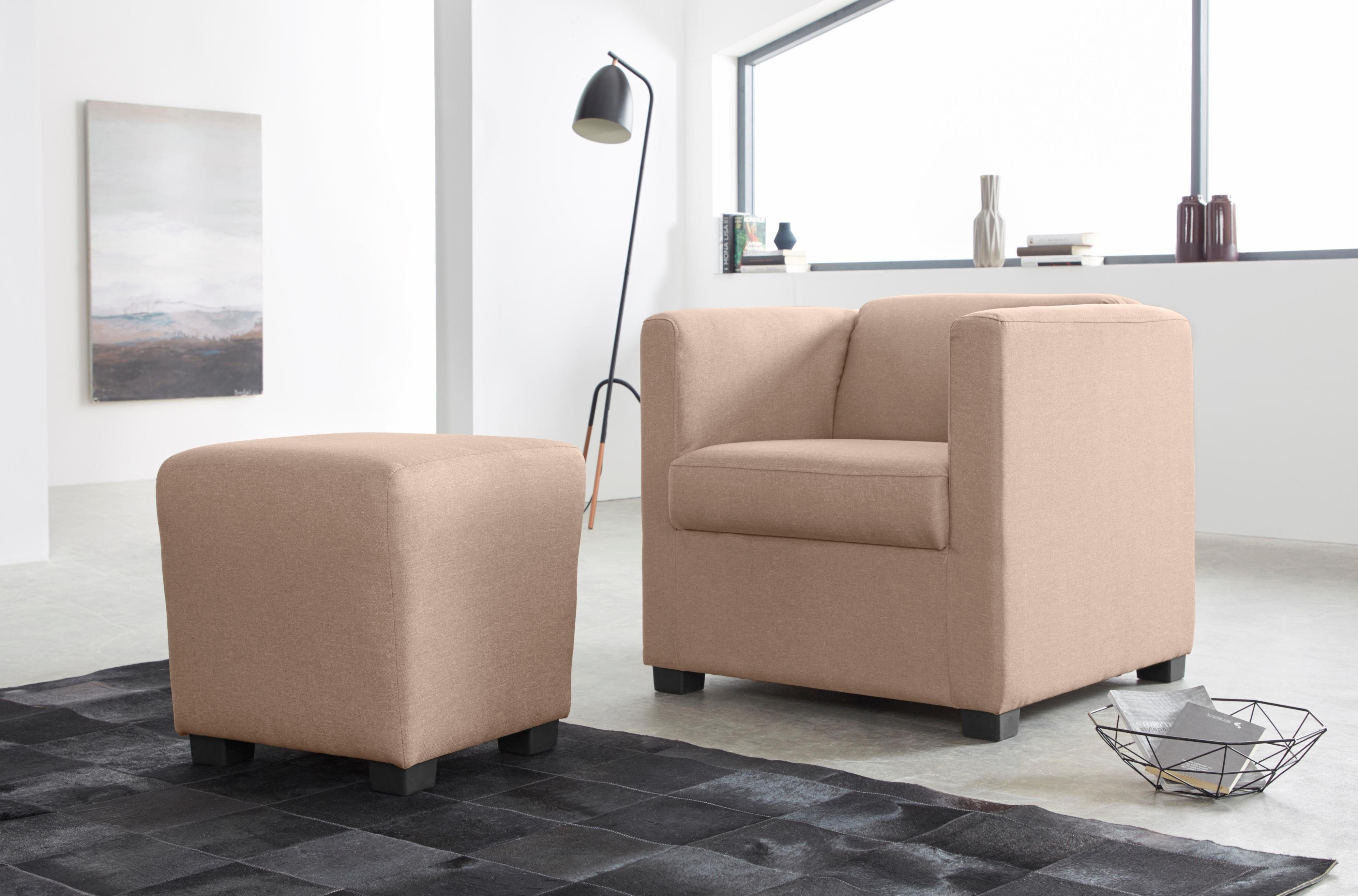 INOSIGN Fauteuil Bob cocktailsessel in verschillende moderne kleuren en kwaliteiten (set)