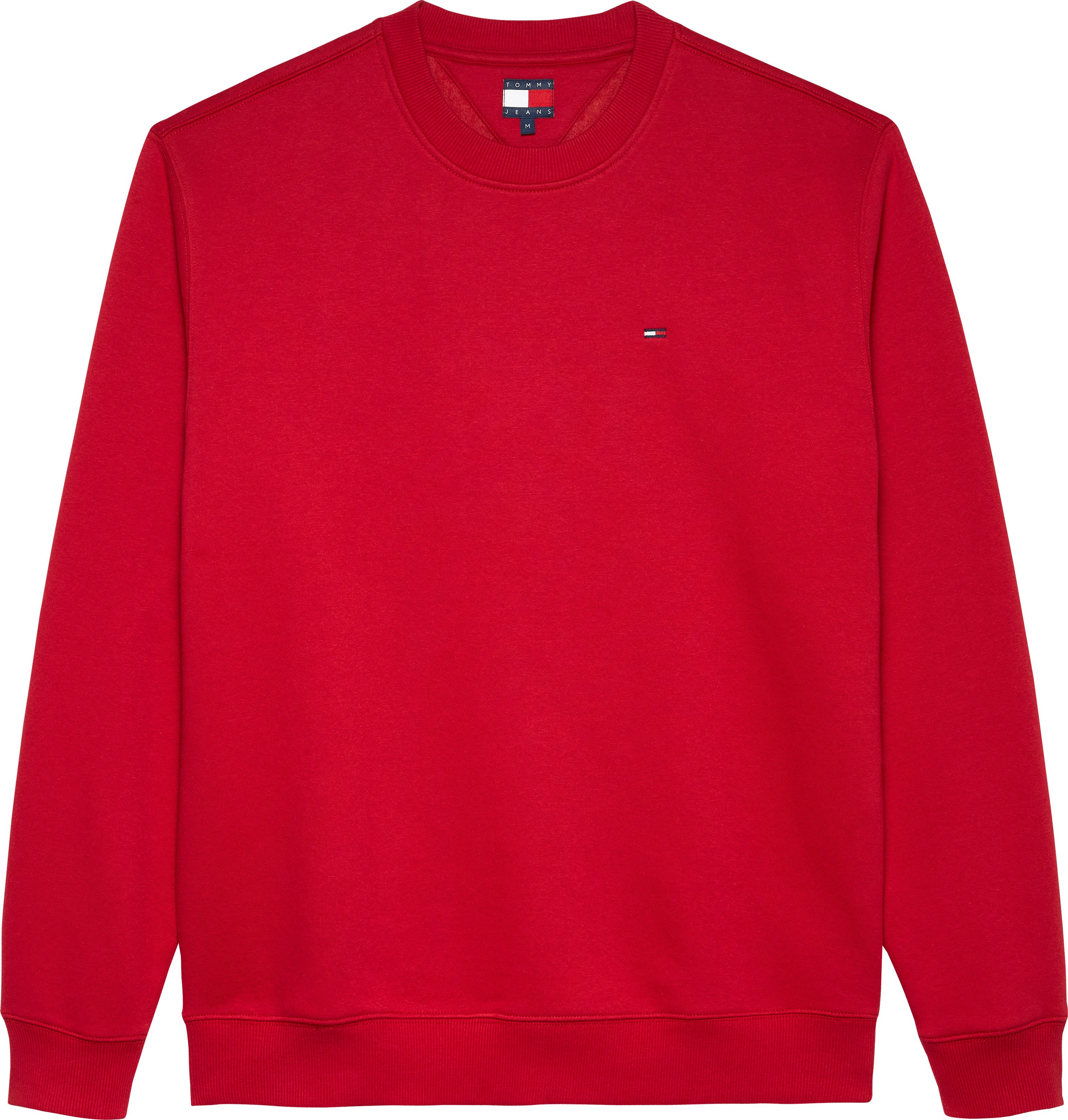 TOMMY JEANS Sweatshirt TJM REG S FLAG CREW Met geborduurd merklogo op borsthoogte