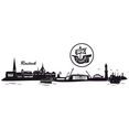 wall-art wandfolie hansa rostock skyline + logo (1 stuk) zwart