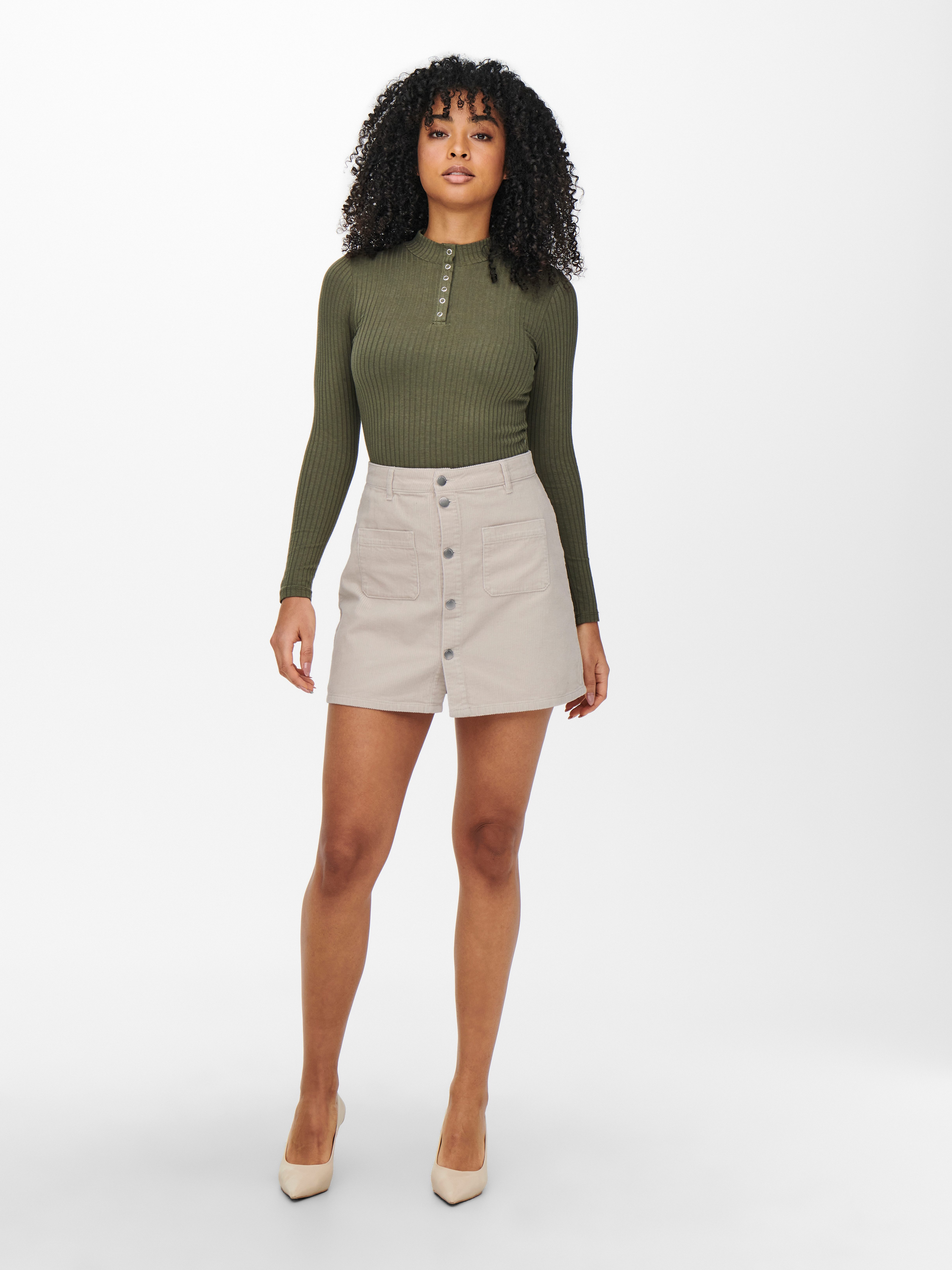 JDY Cordrok JDYSHIRAZ CORDUROY SKIRT PNT DIA