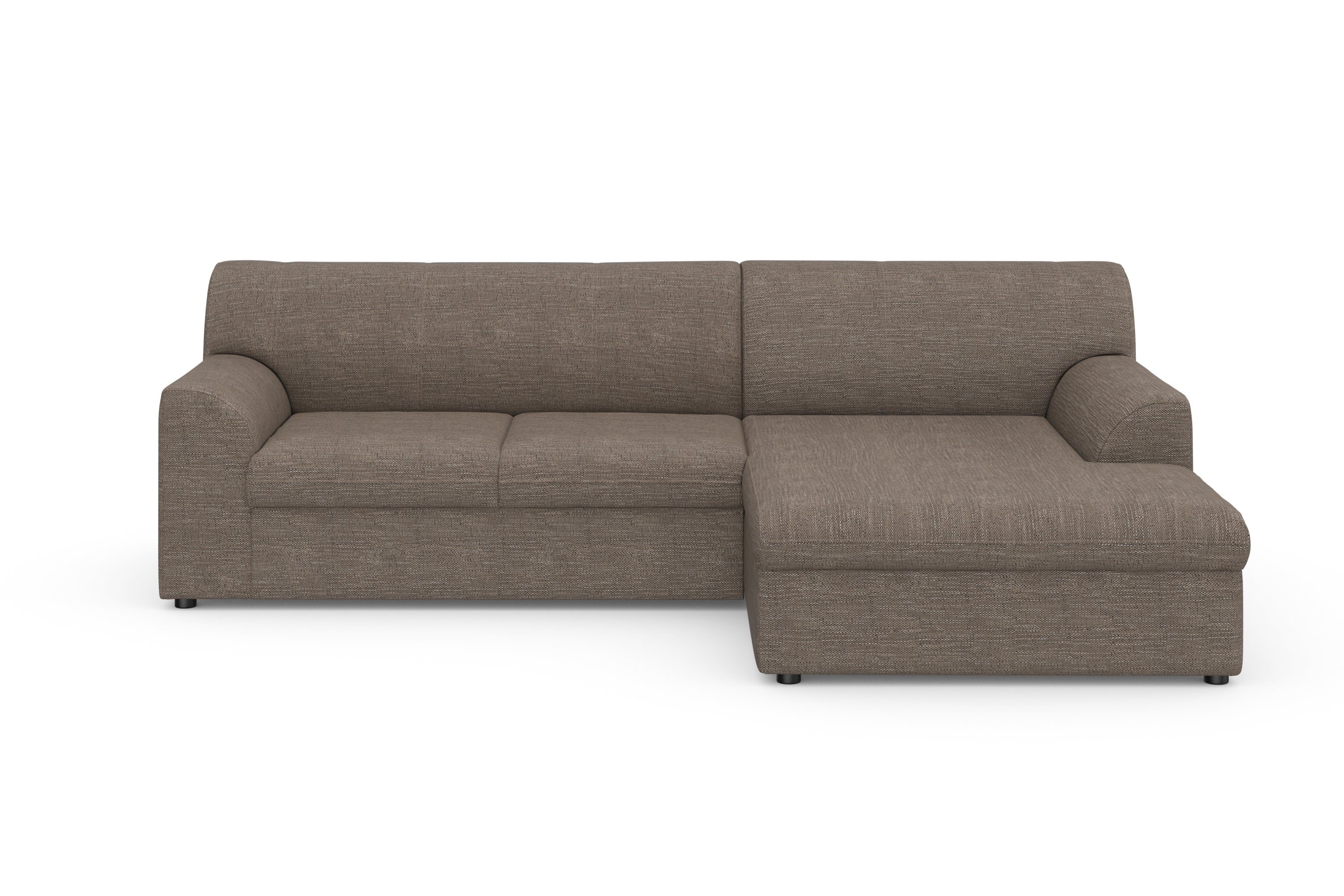 DOMO collection Hoekbank Topper, elegant en tijdloos, compacte afmetingen 245/155cm, L-vorm