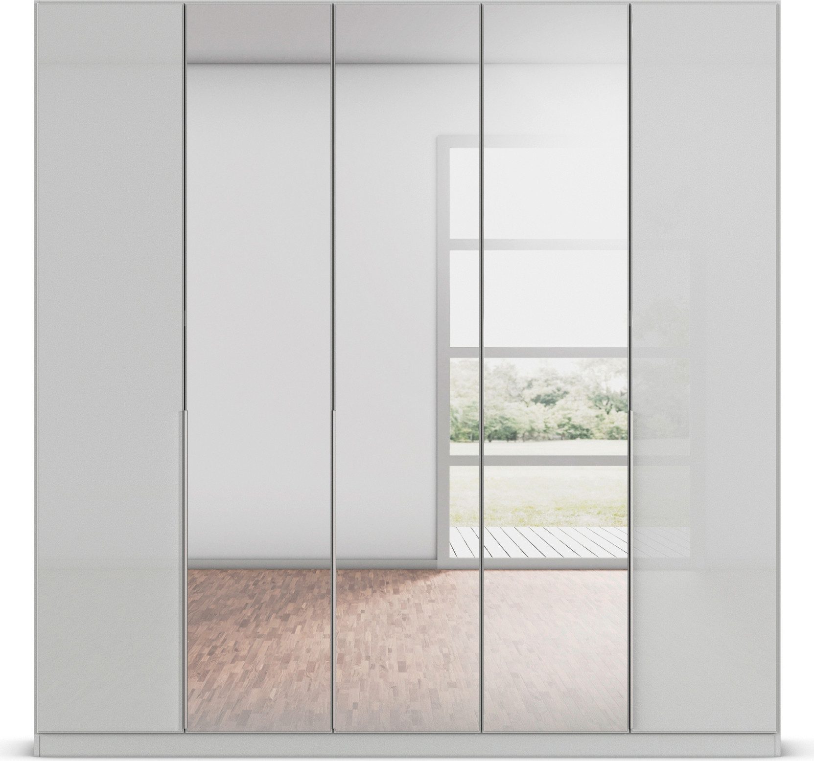 rauch Draaideurkast Kledingkasten kast garderobe AGORDO met glazen front doordachte binnenuitrusting, in 6 breedtes en 2 hoogtes made in germany