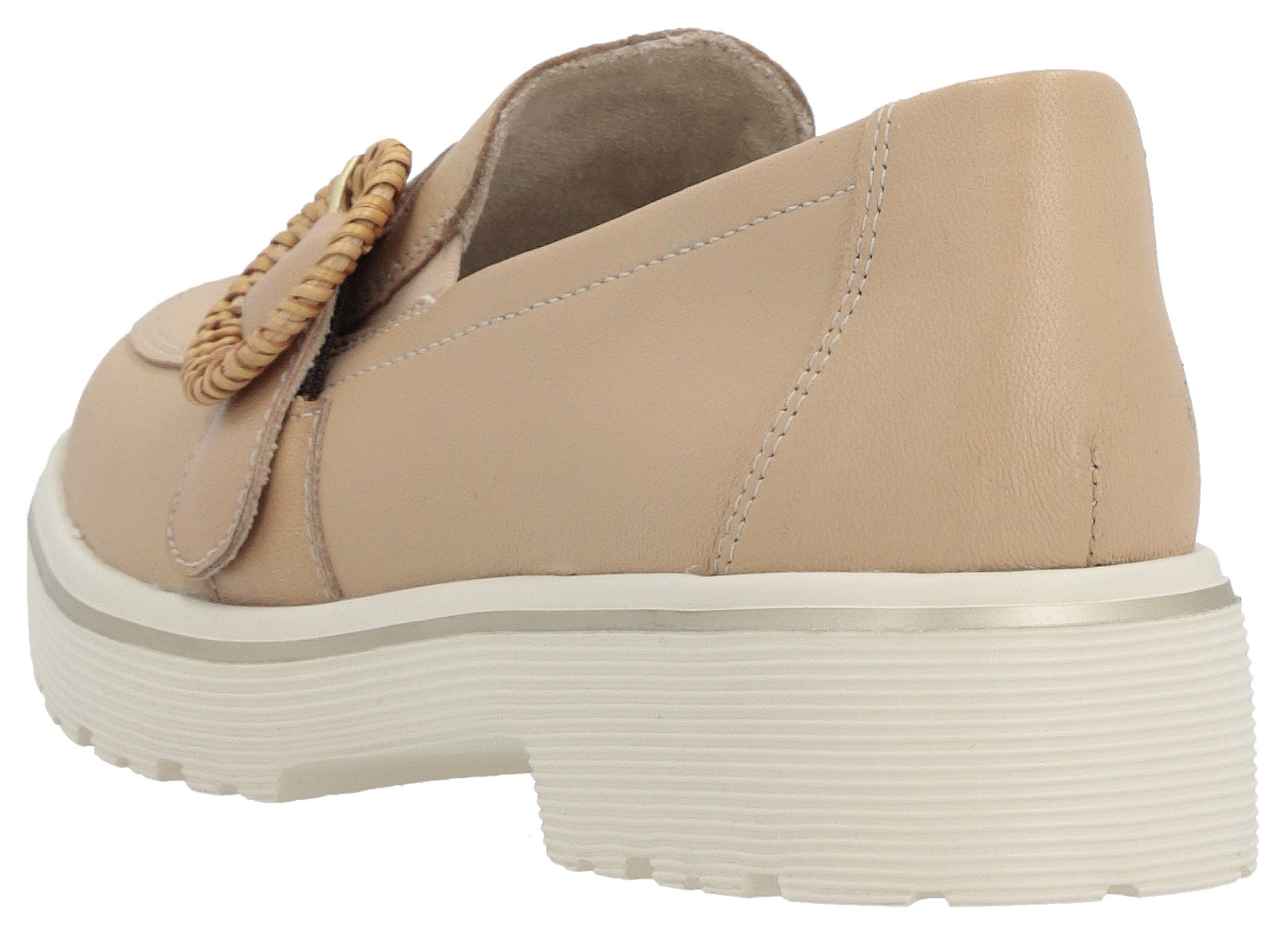 Remonte Loafers Chunky slipper, plateau slipper met moderne vlecht-siergesp