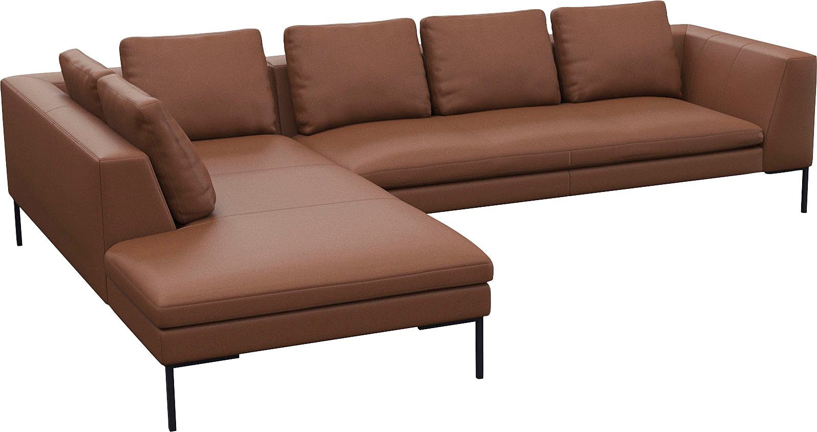 FLEXLUX Hoekbank Loano, super comfortabel zitcomfort door koudschuim in de zitting, L-vorm