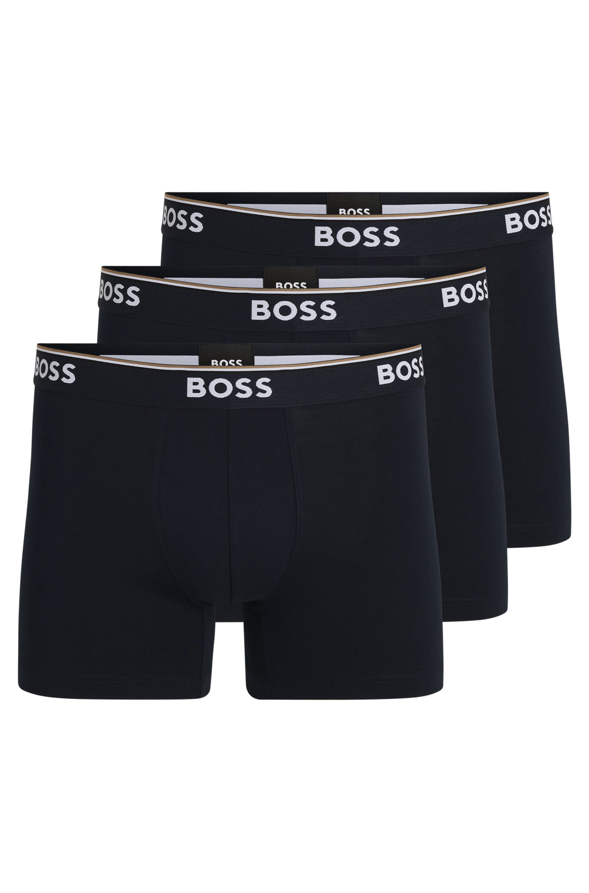 BOSS Lange boxershort BRIEF 3 PACK met in kleur bijpassende weefband (3 stuks)
