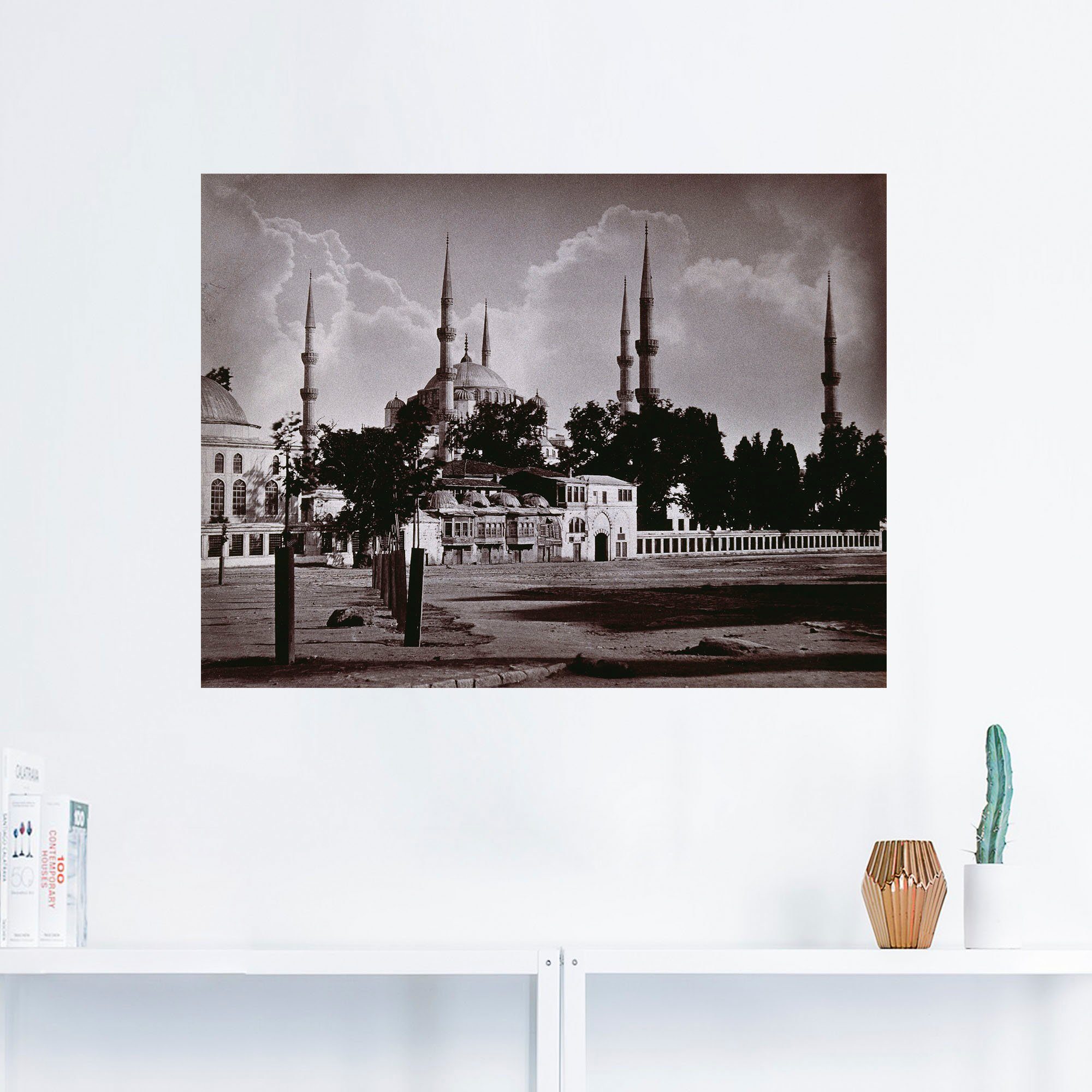 Artland Artprint Constantinopel: Moskee Sultan Ahmed I. als artprint op linnen, muursticker of poster in verschillende maten