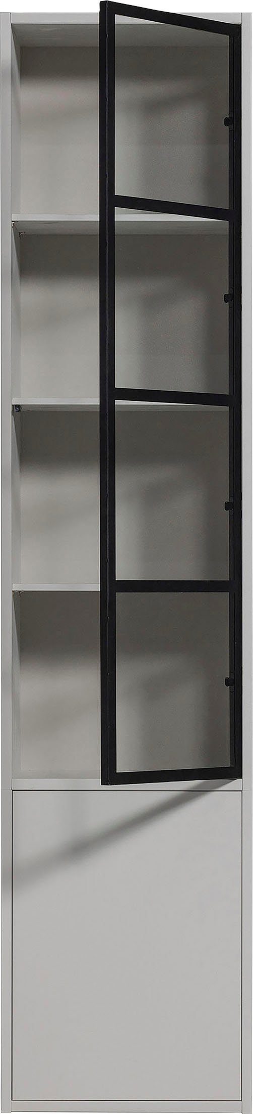 WOOOD Vitrinekast Basic met twee deuren, h 230 cm x b 52,5 cm