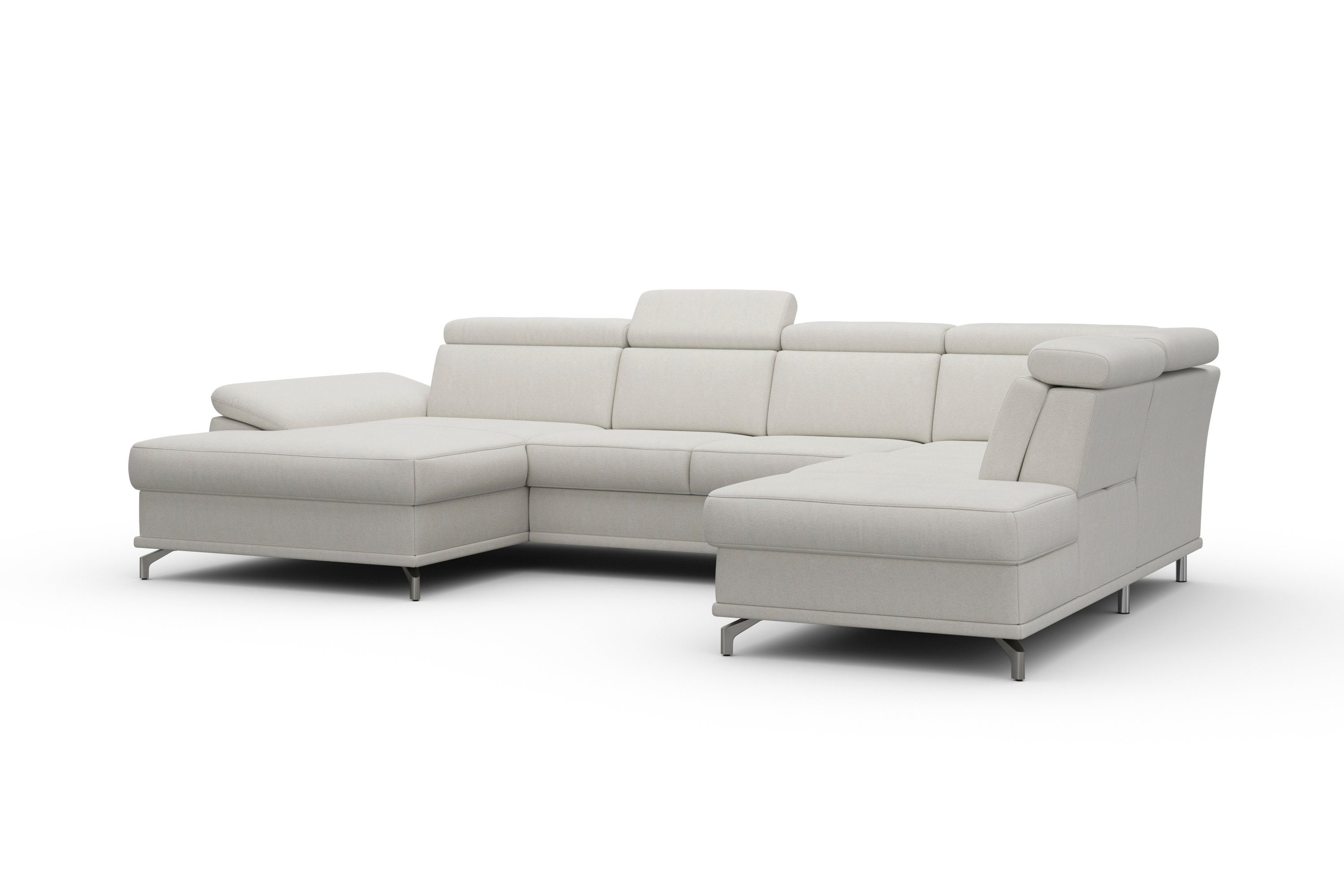 sit&more Zithoek Cabrio U-vorm, met zitdiepteverstelling, arm- en hoofdsteunverstelling