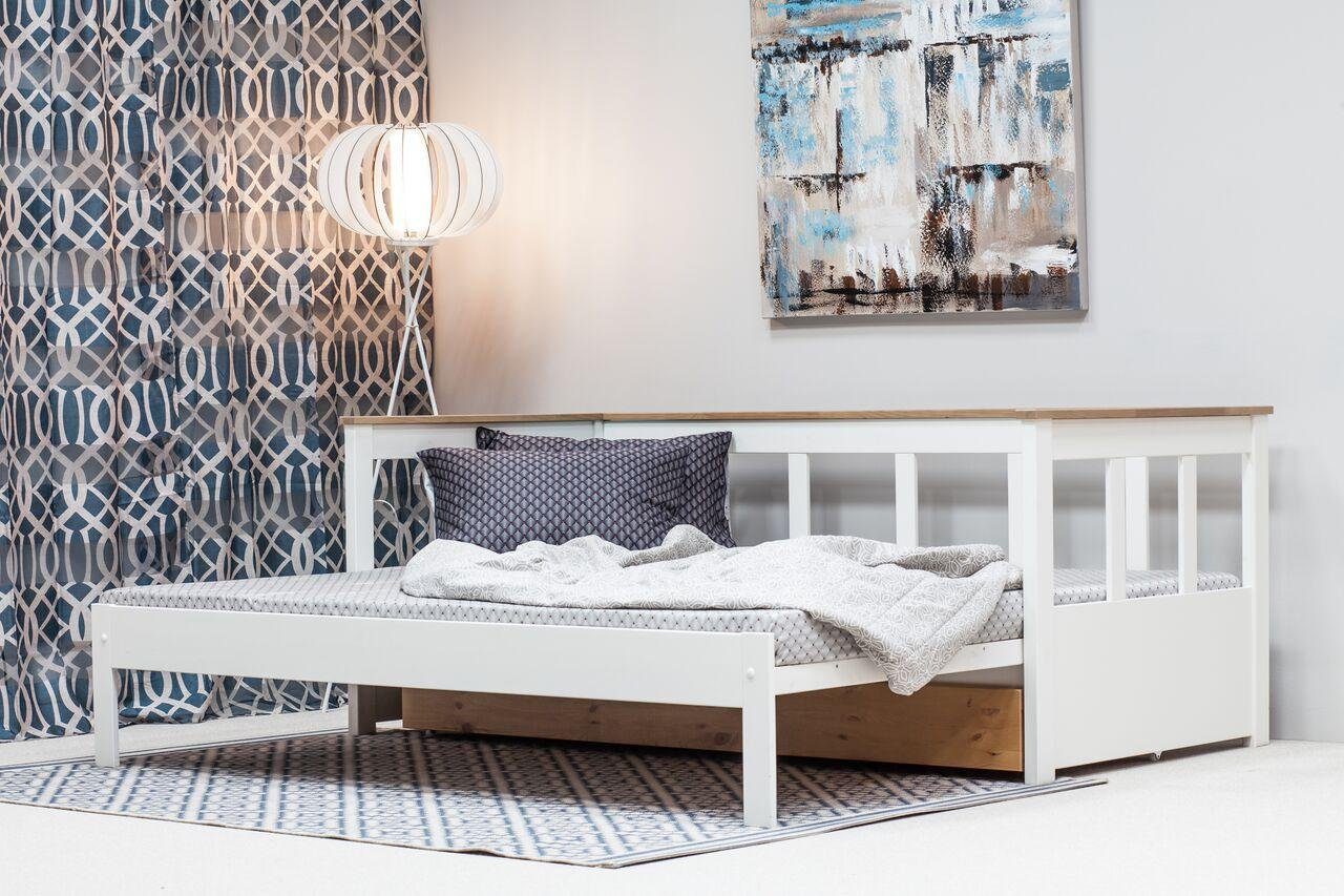 Home affaire Slaapbank "AIRA" kinderbed, logeerbed, scandi-design, lade optioneel met uittrekbare slaapruimte, ideaal voor de jeugd- of logeerkamer