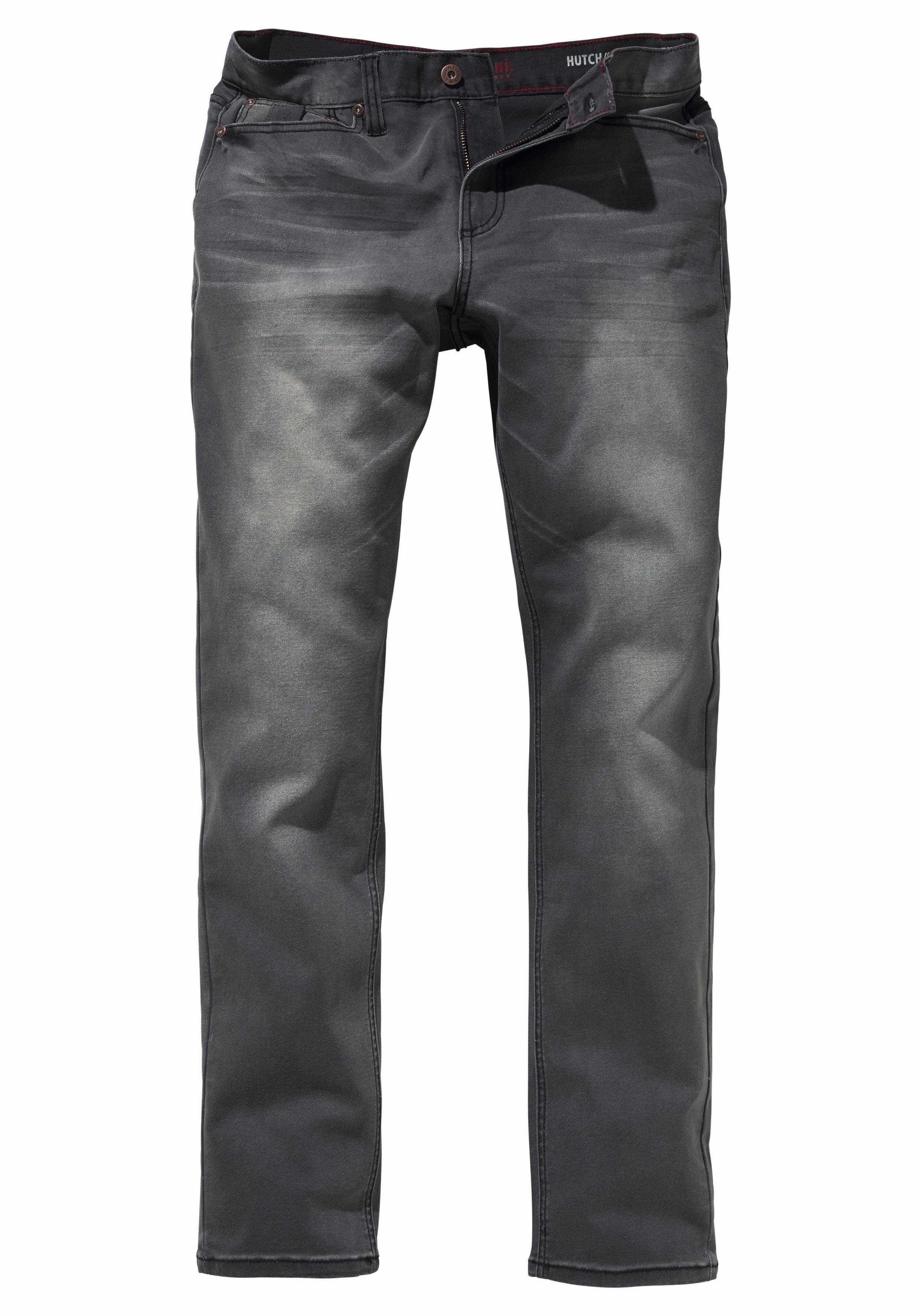 Bruno Banani Straight jeans Hutch rechte broekspijpen, gedeeltelijk met modieuze destroyed-effecten,