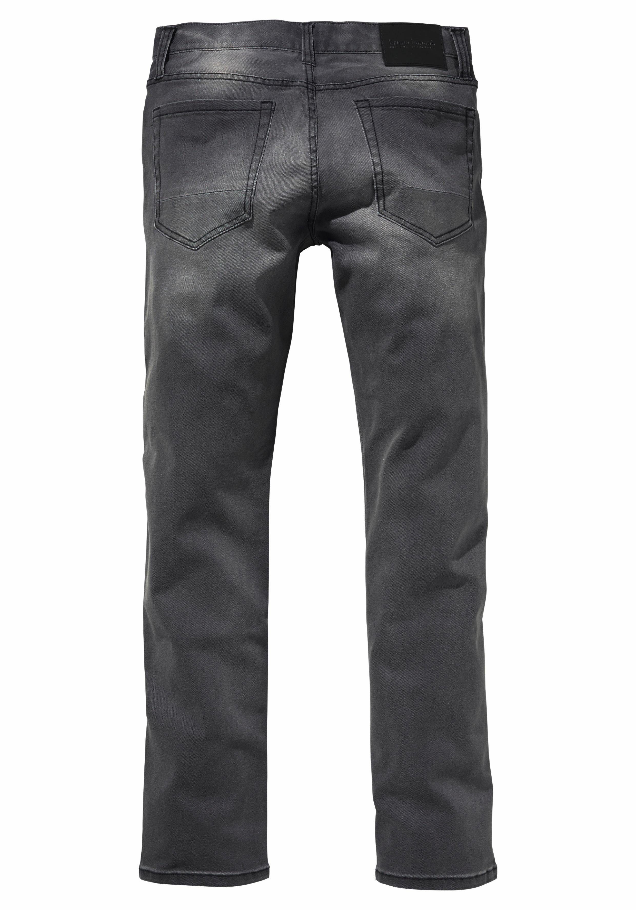 Bruno Banani Straight jeans Hutch rechte broekspijpen, gedeeltelijk met modieuze destroyed-effecten,