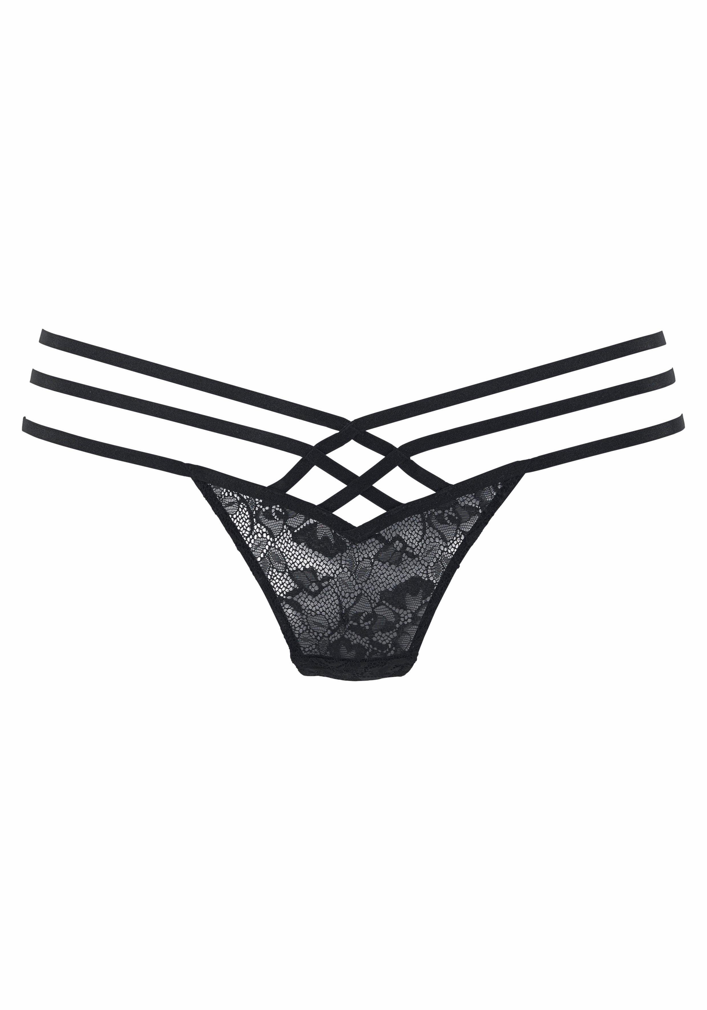 Lascana String met decoratieve bandjes-look