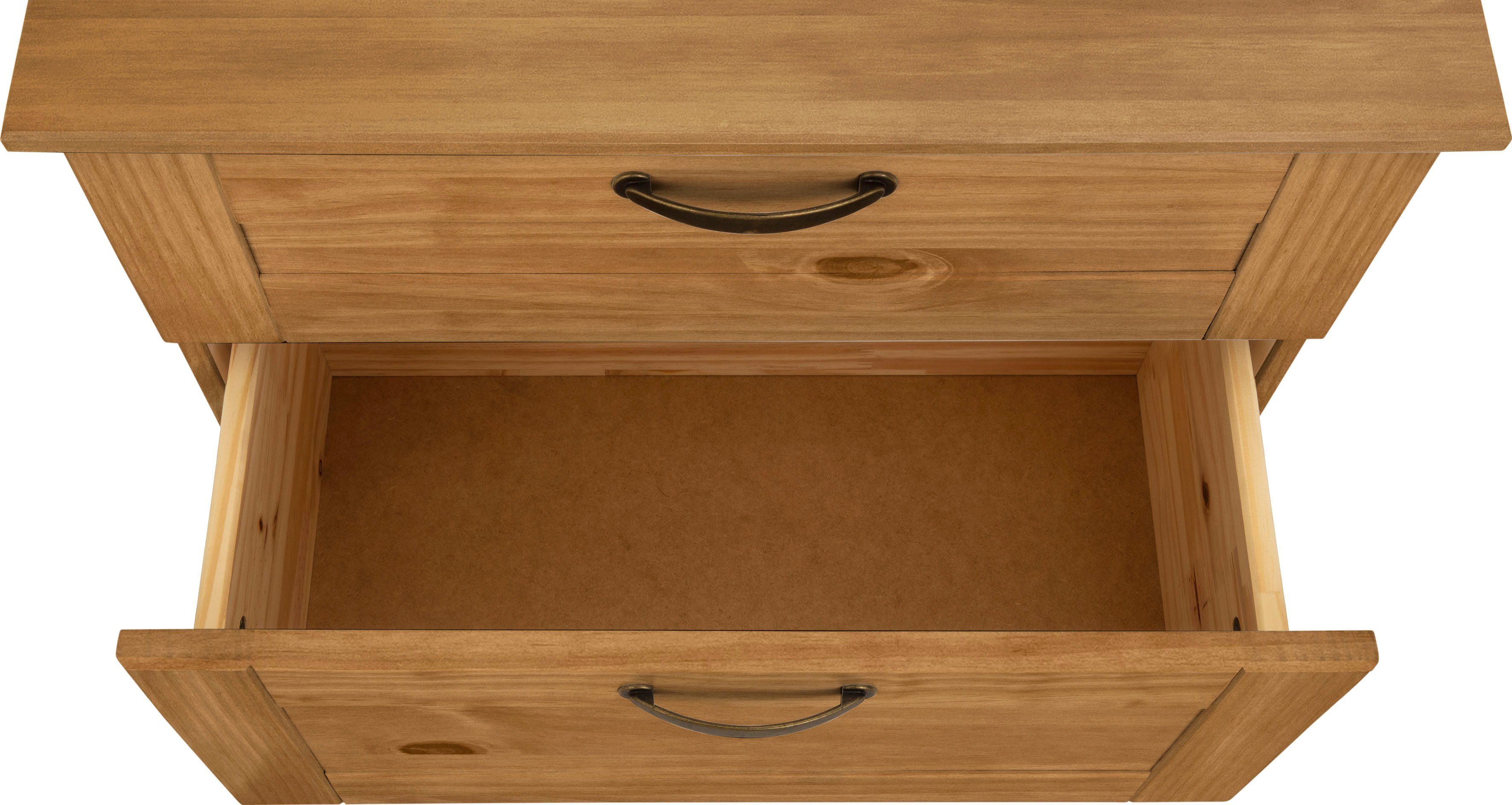 Home affaire Wastafelonderkast Rodby Massief, FSC®-gecertificeerd hout, grepen metaal, breedte 60 cm, hoogte 55 cm