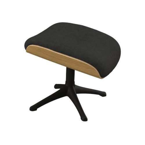 FLEXLUX Voetenbankje Aarhus, hocker Hoge comfort, ontspanningsmeubels, voet zwart hockers maat Leer-look zwart