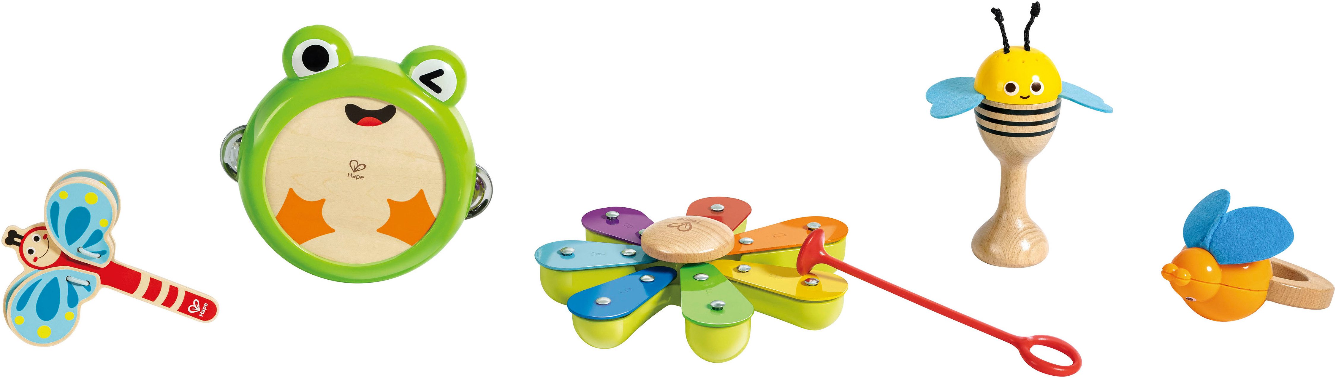 Hape Speelgoed-muziekinstrument Ritme-kit ecru (set)