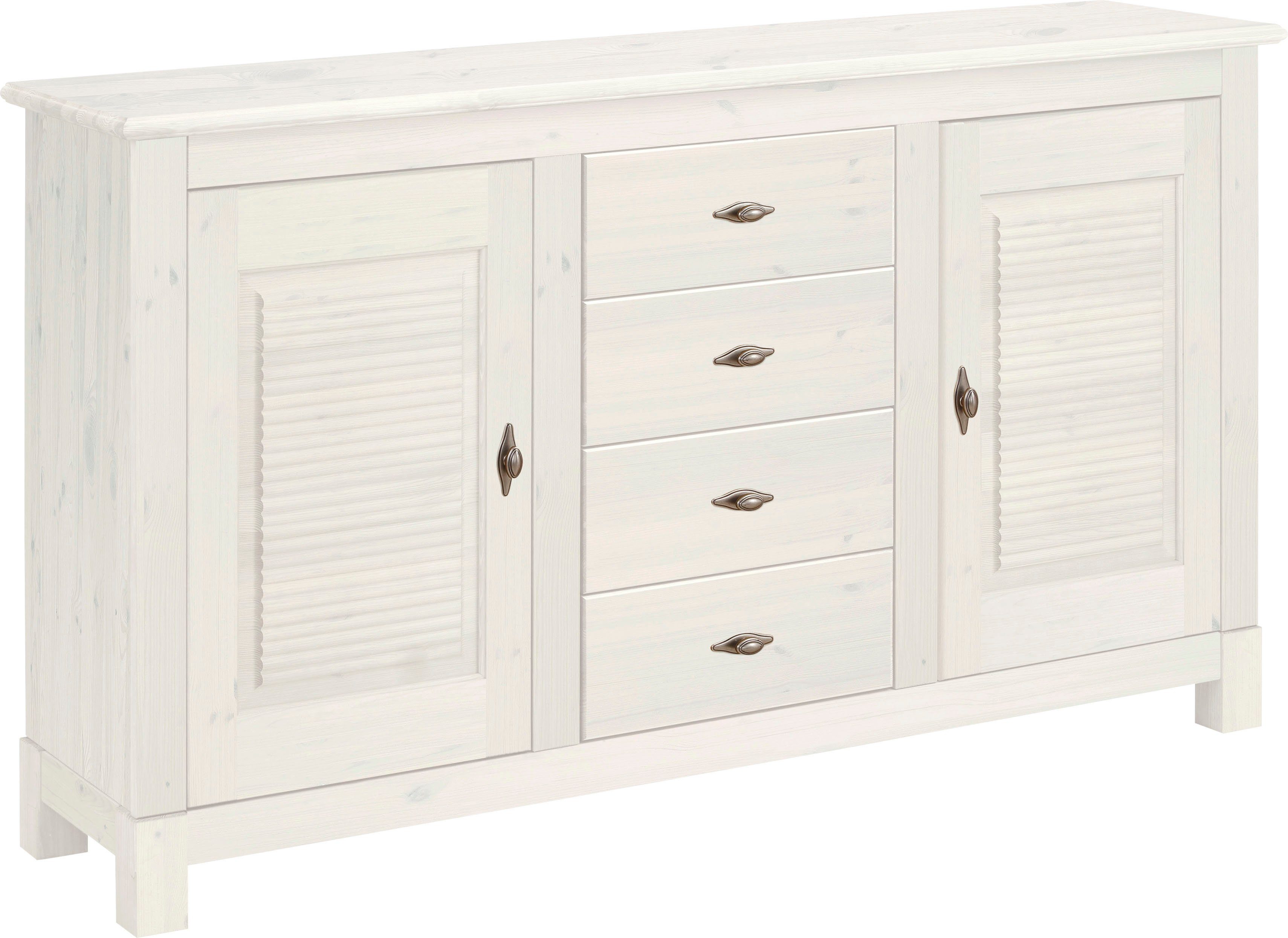 Home affaire Dressoir Rauna Commode, B/D/H: 150/37/84 cm dressoirs wit