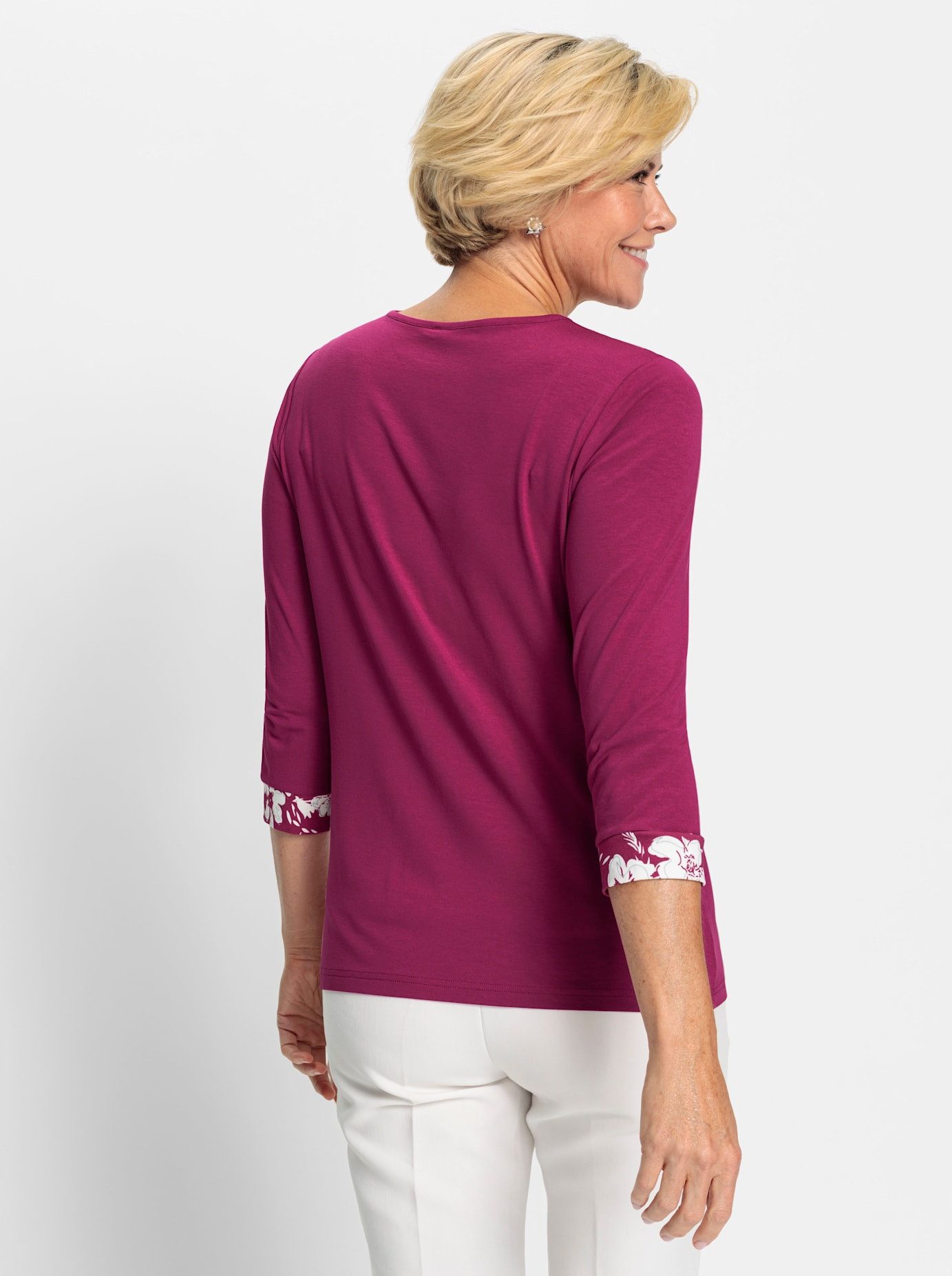Classic Shirt met 3 4 mouwen Shirt (1-delig)