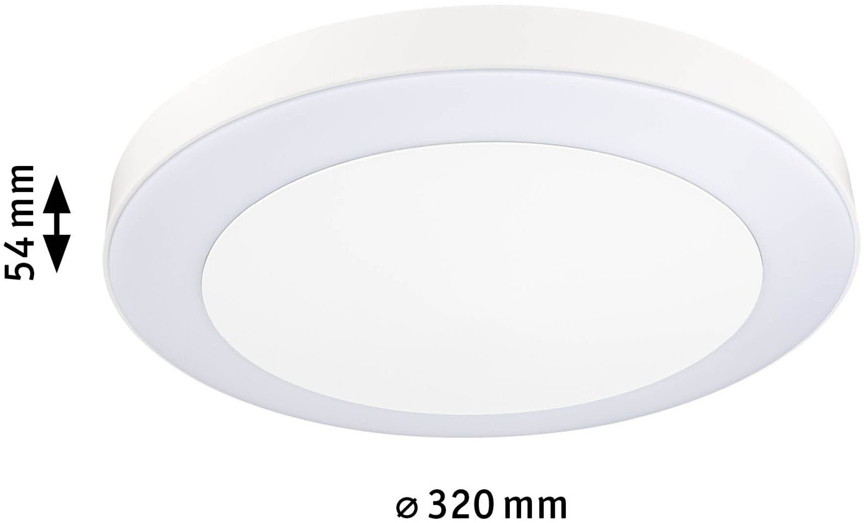 Paulmann Plafondlamp Circula Plafondlamp, nikkel-mat, 22,5 cm, warmwit, plafondverlichting, lamp (1 stuk)