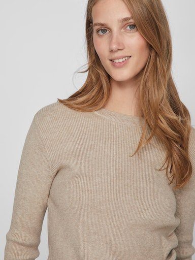 Vila Trui met ronde hals VICOMFY O-NECK L/S KNIT TOP/SU - NOOS