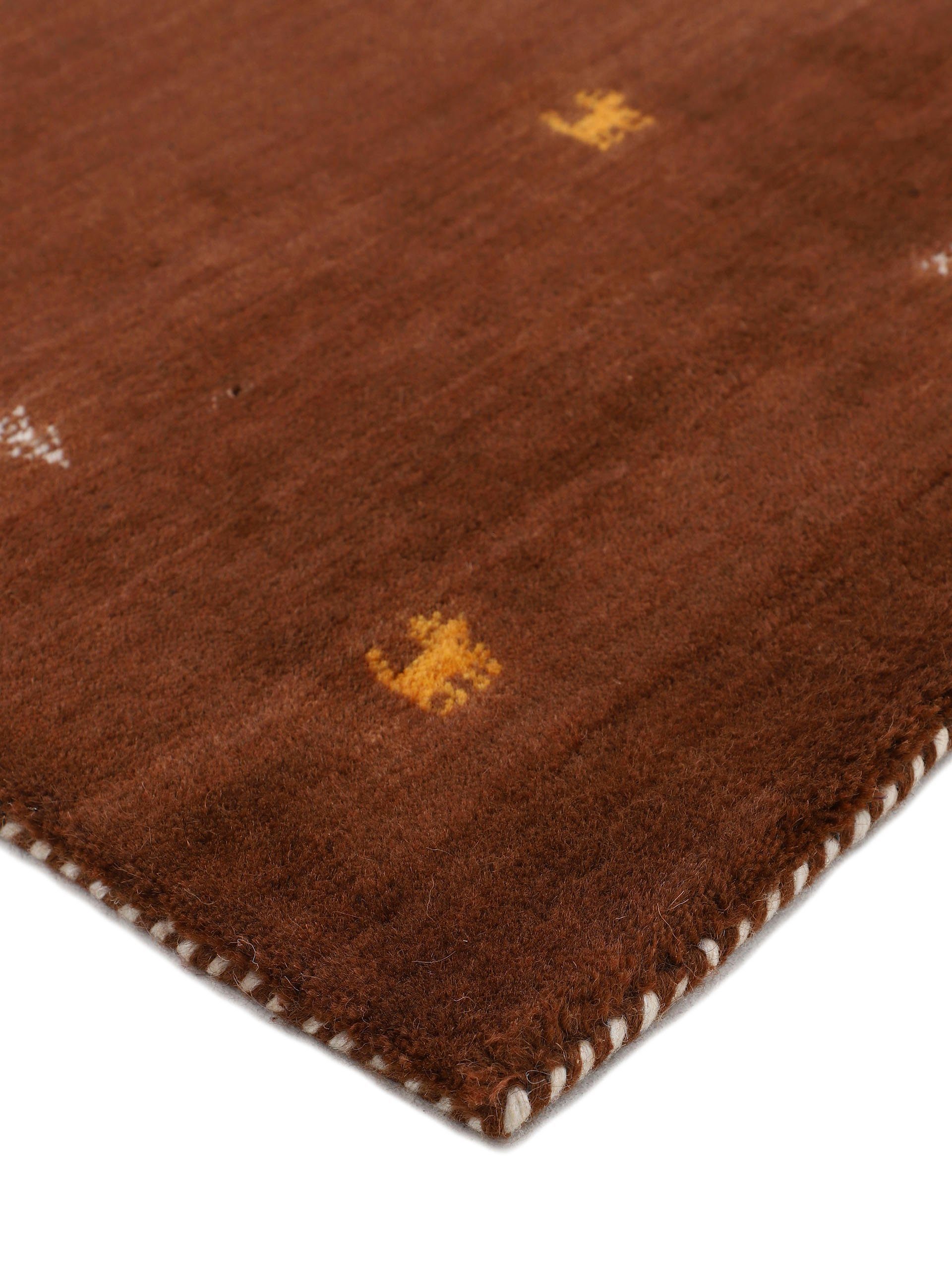carpetfine Wollen kleed Gabbeh Uni, ook als loper verkrijgbaar