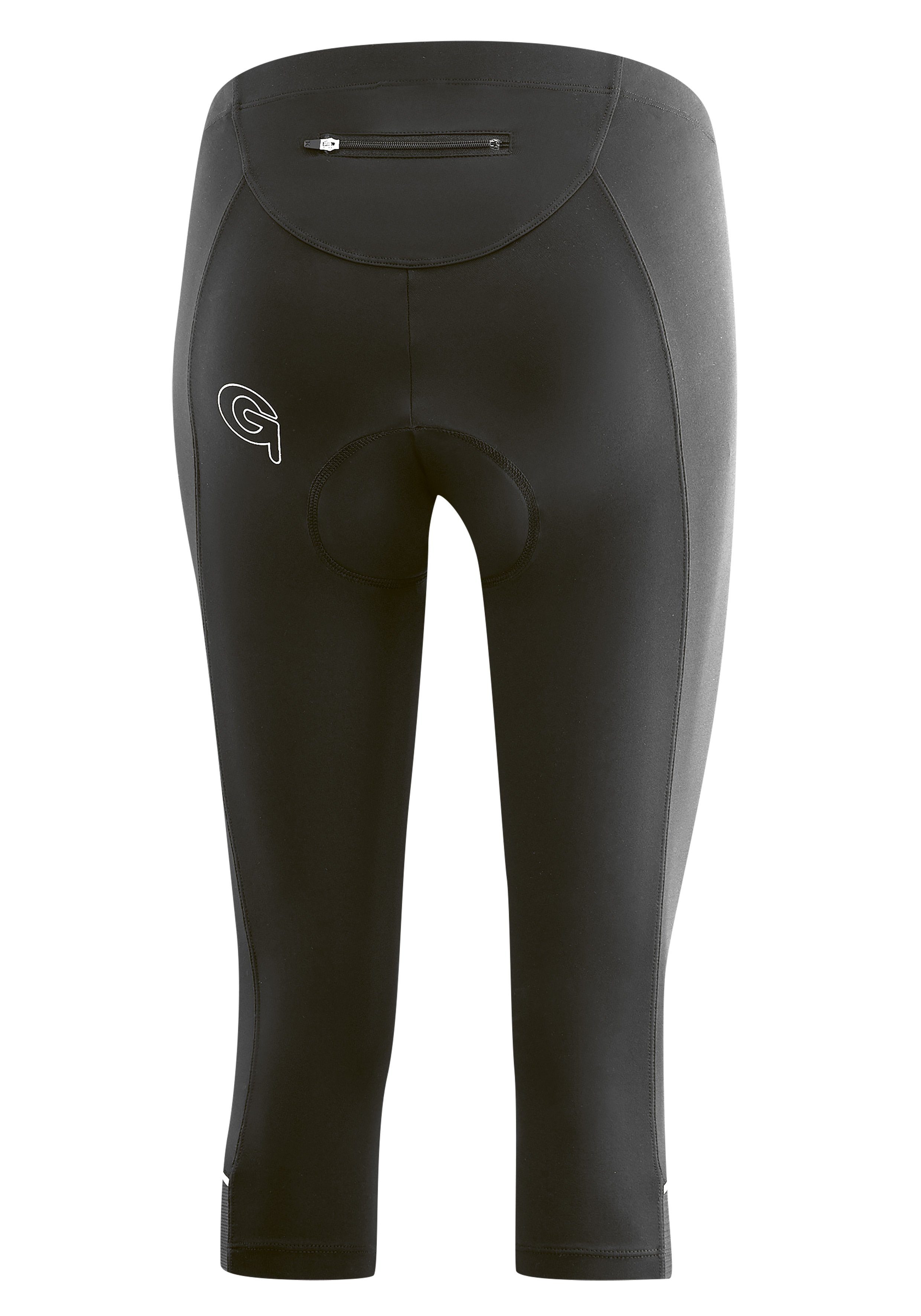 Gonso Fietsbroek Essential Tight 3/4 W Dames 3/4 fietsbroek met zitkussen, ademende fietsbroek, Tight Fit