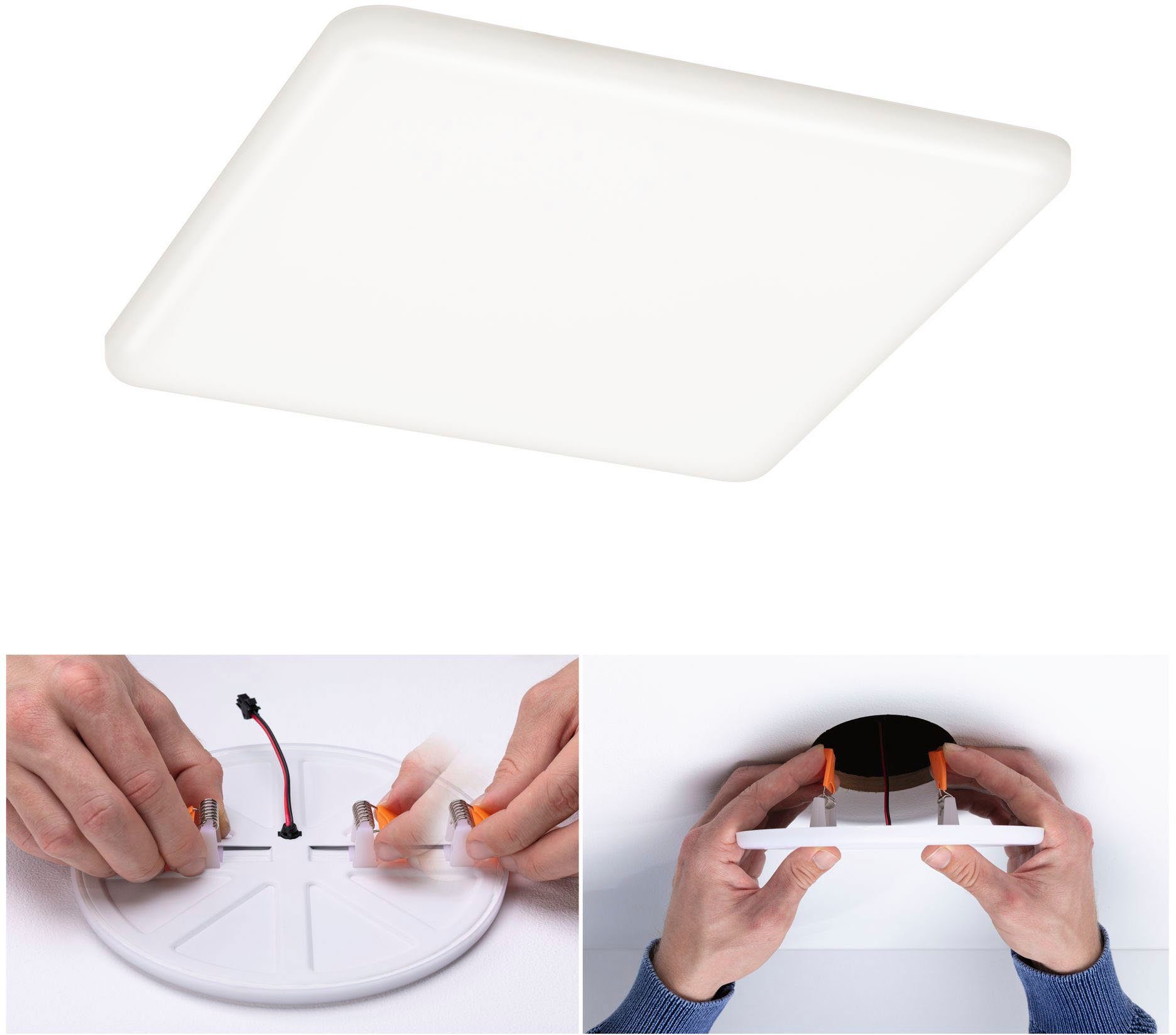 Paulmann Ledinbouwlamp LED Inbouwpaneel Veluna VariFit IP44 vierkant 185x185mm 17,5W 4.000K Satin (1 stuk)