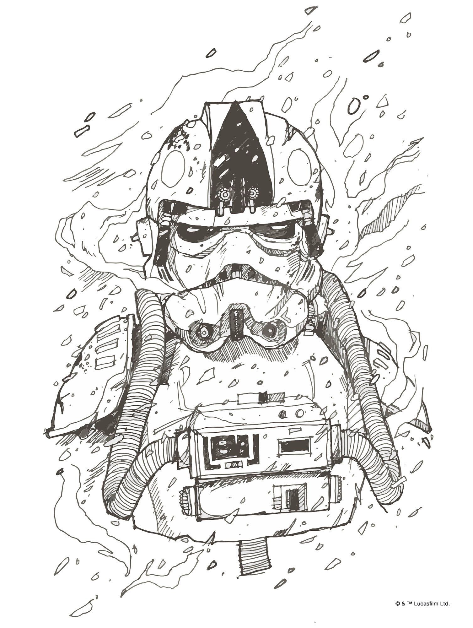 Komar Artprint Star Wars Pilot Drawing