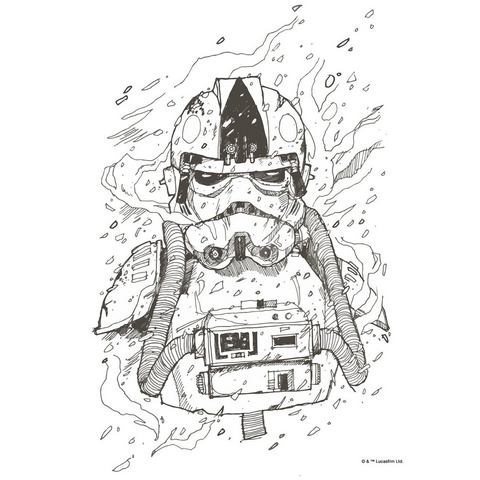 Komar Artprint Star Wars Pilot Drawing