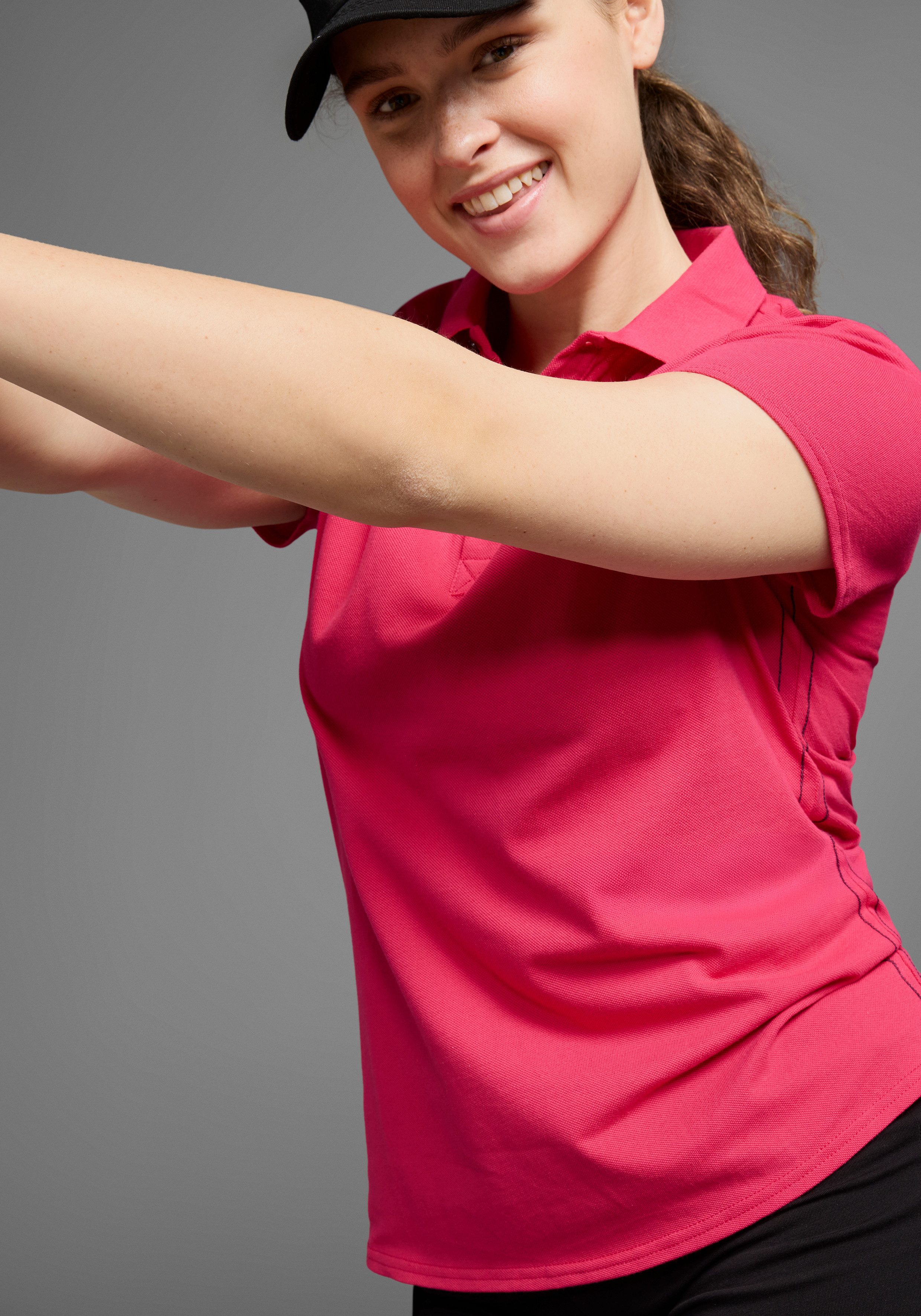 KangaROOS Poloshirt Korte mouwen, effen, polokraag, van katoen