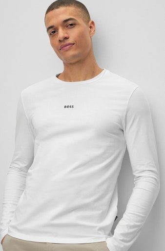 Boss Orange Shirt met lange mouwen TChark met een ronde hals