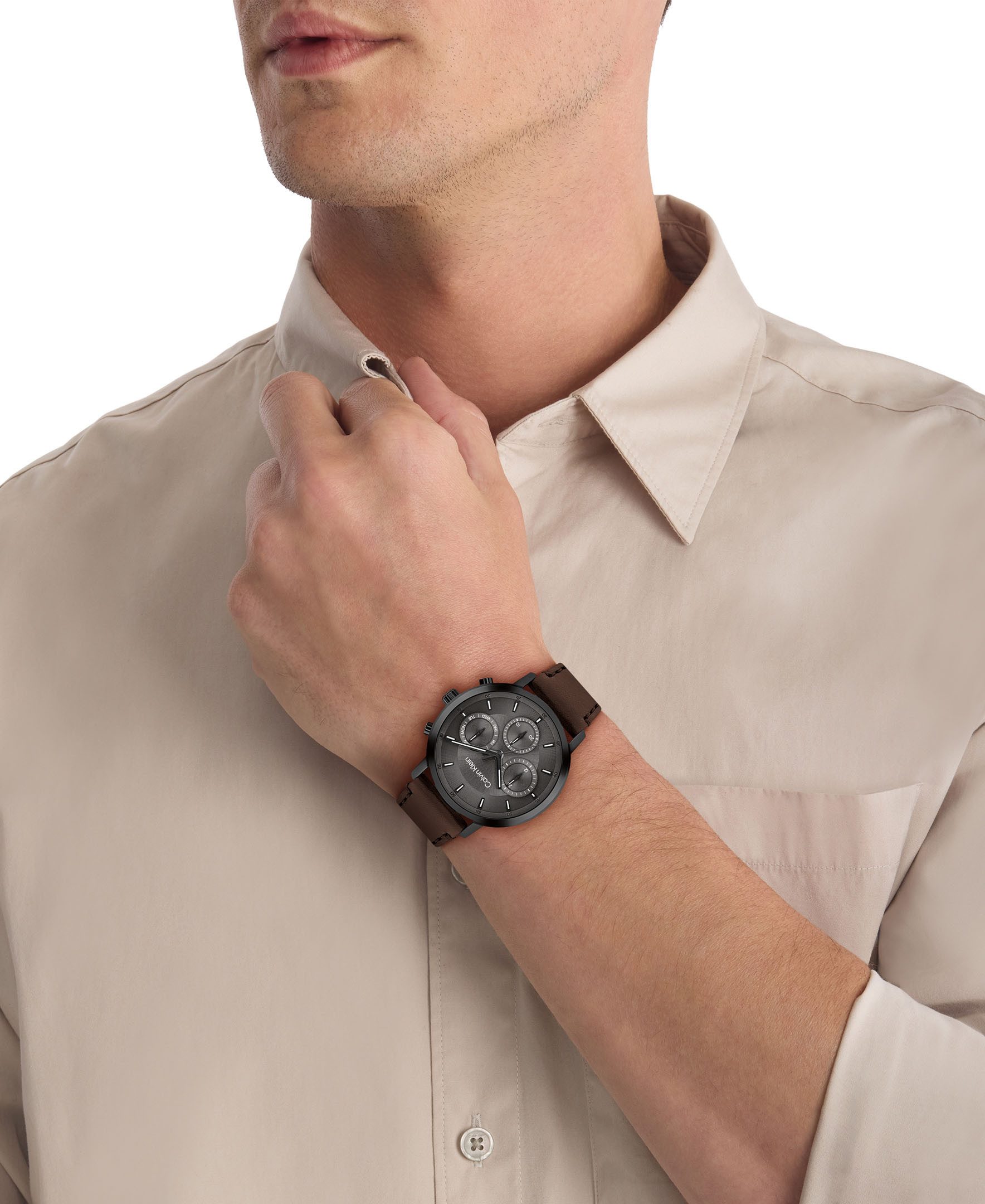 Calvin Klein Multifunctioneel horloge GAUGE Quartzhorloge, horloge, herrenuur, roestvrijstalen band, analoog