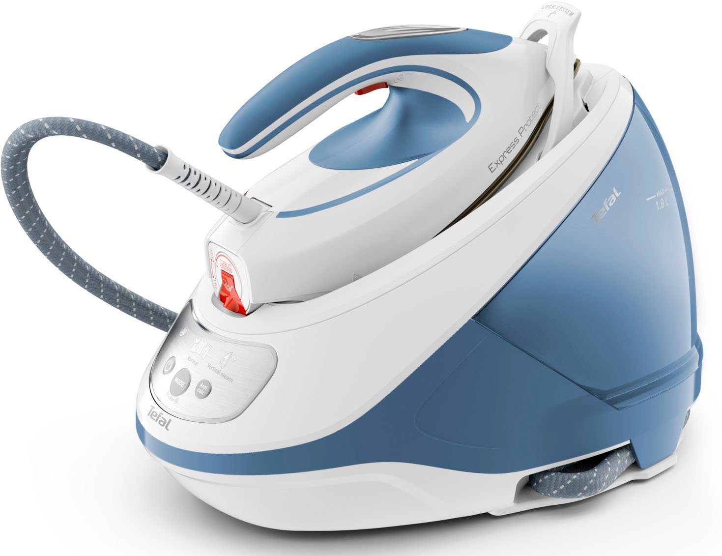 Tefal Stoomstrijksysteem Express Protect SV9202 + gratis stoomborstel Access Steam First DT6131 7,5 bar, stoomstoot: 520 g/min, continue stoomopbrengst: 130 g/min, sv9202