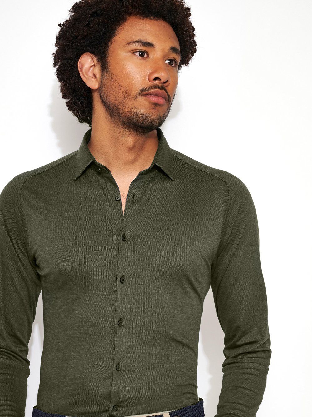 Desoto Overhemd met lange mouwen Casual Kent 1/1 Met een ronde hals heren overhemden maat M groen