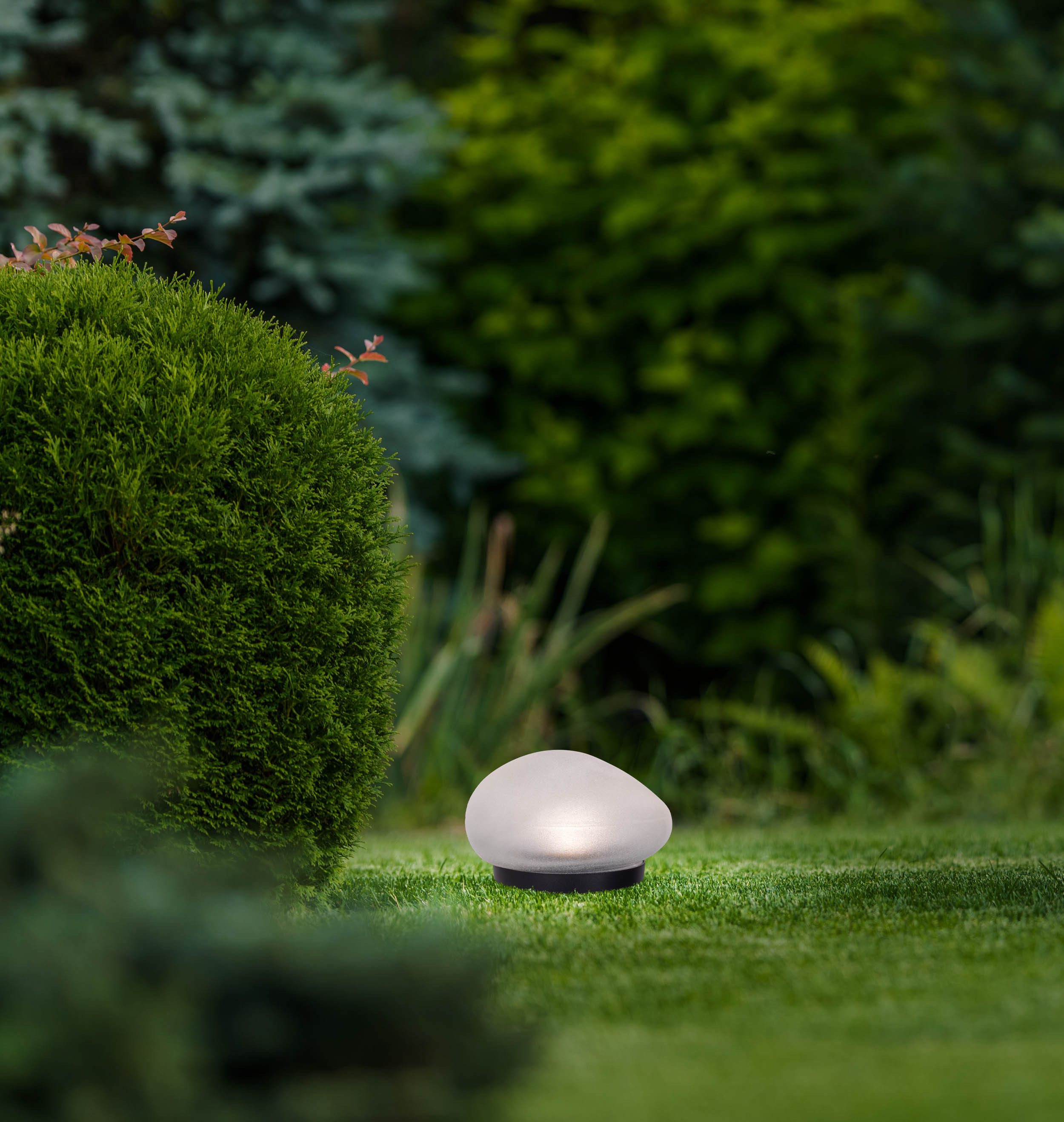näve Led-solarlamp Guri 2-delige set led tafellamp draadloos 36x10,5 cm antraciet (2 stuks)