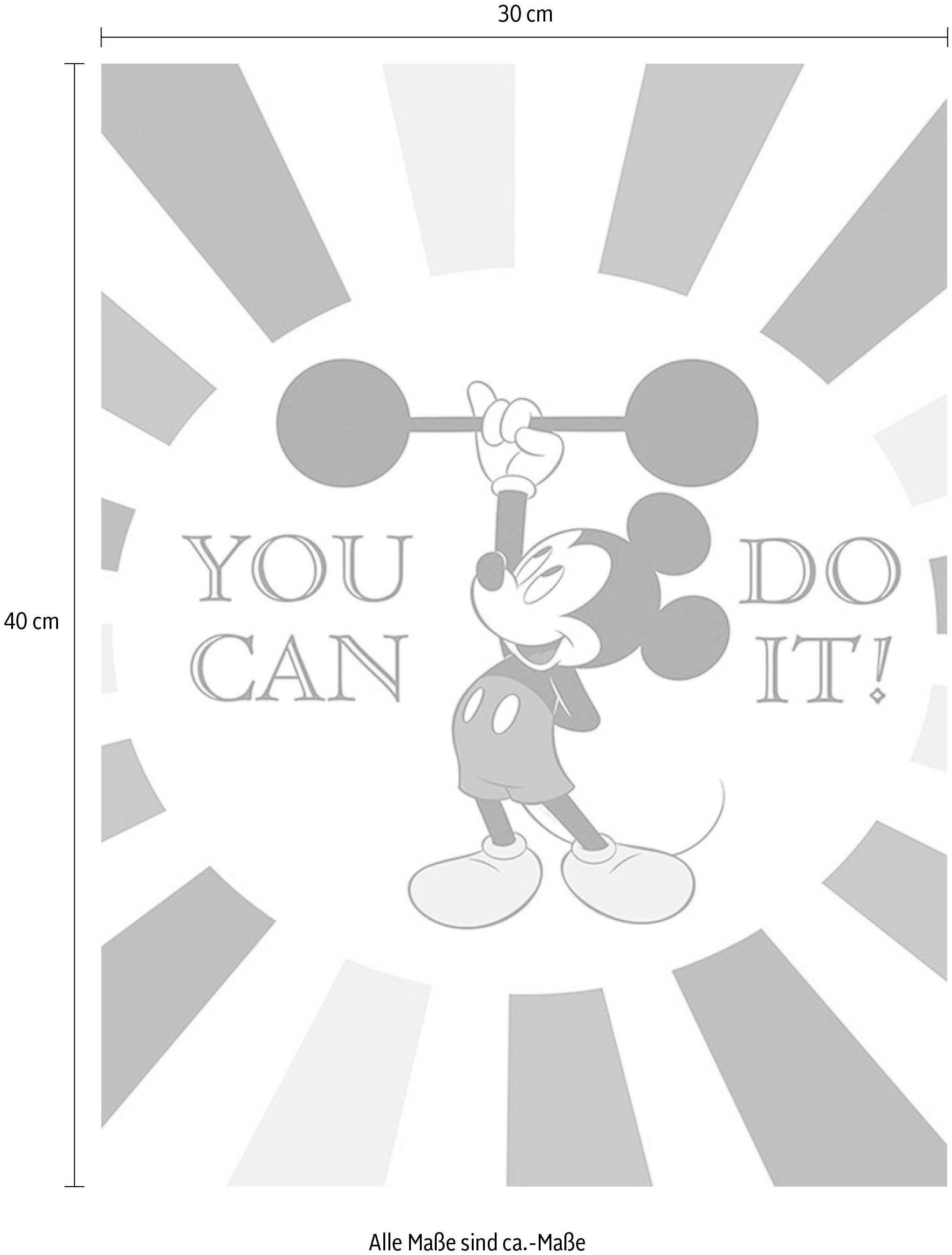 Komar Wanddecoratie Mickey Mouse Do it Wanddecoratie voor de kinderkamer - zonder lijst (1 stuk)